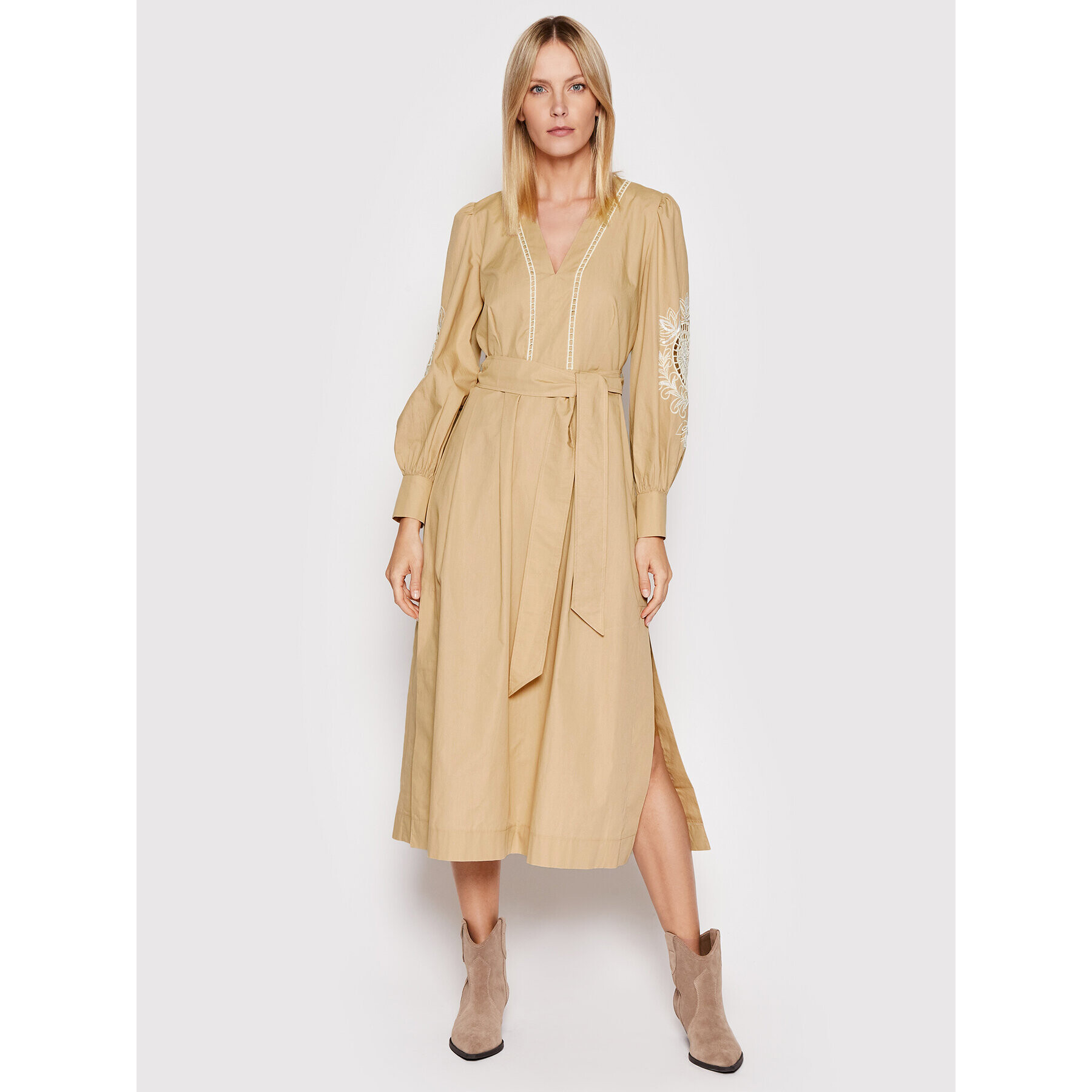 TWINSET Ежедневна рокля 221TP2600 Бежов Regular Fit - Pepit.bg