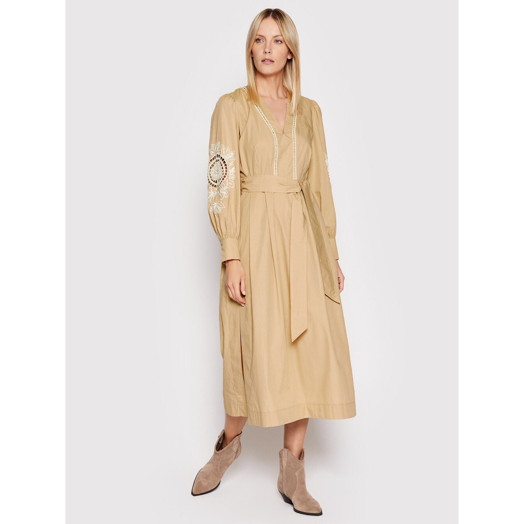 TWINSET Ежедневна рокля 221TP2600 Бежов Regular Fit - Pepit.bg