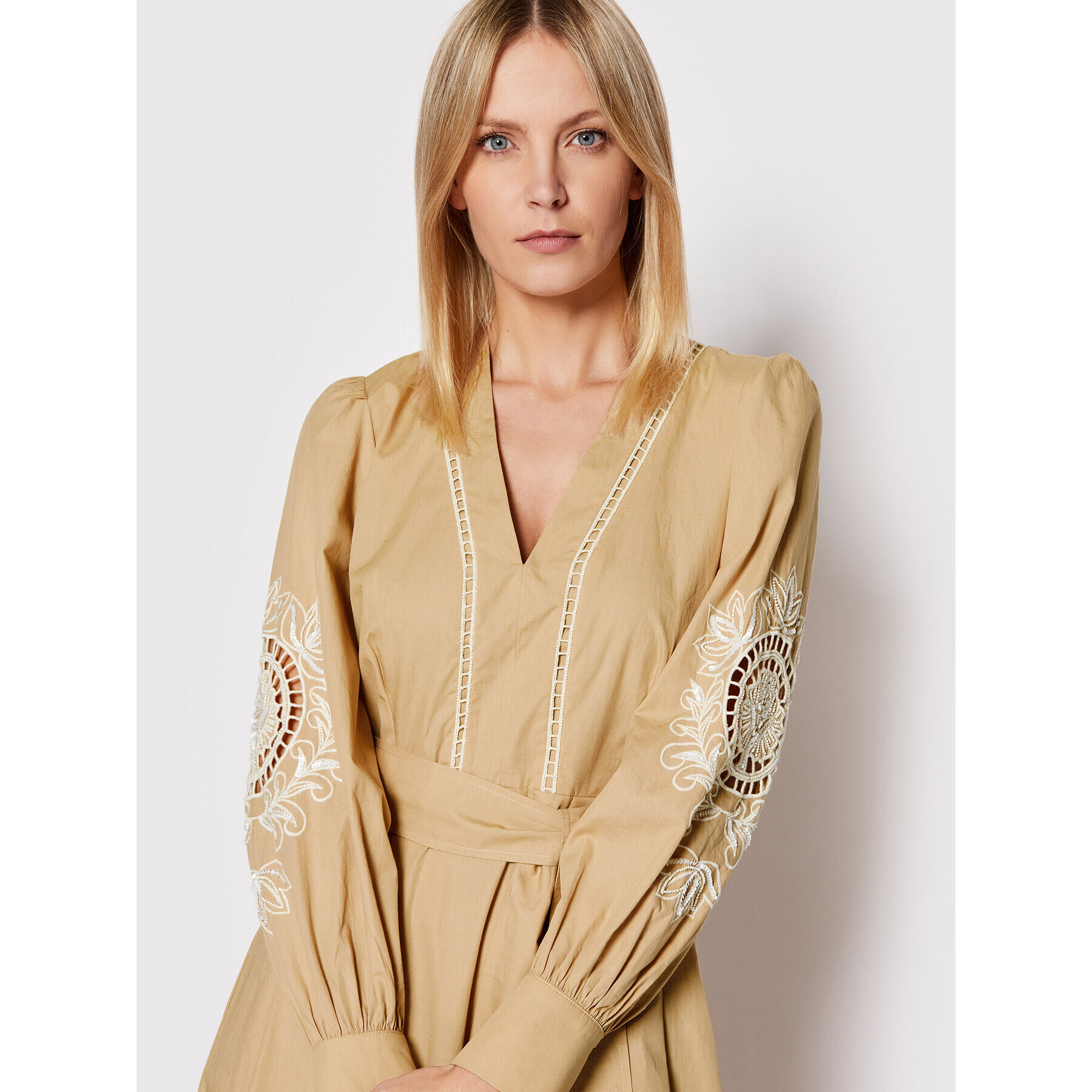 TWINSET Ежедневна рокля 221TP2600 Бежов Regular Fit - Pepit.bg