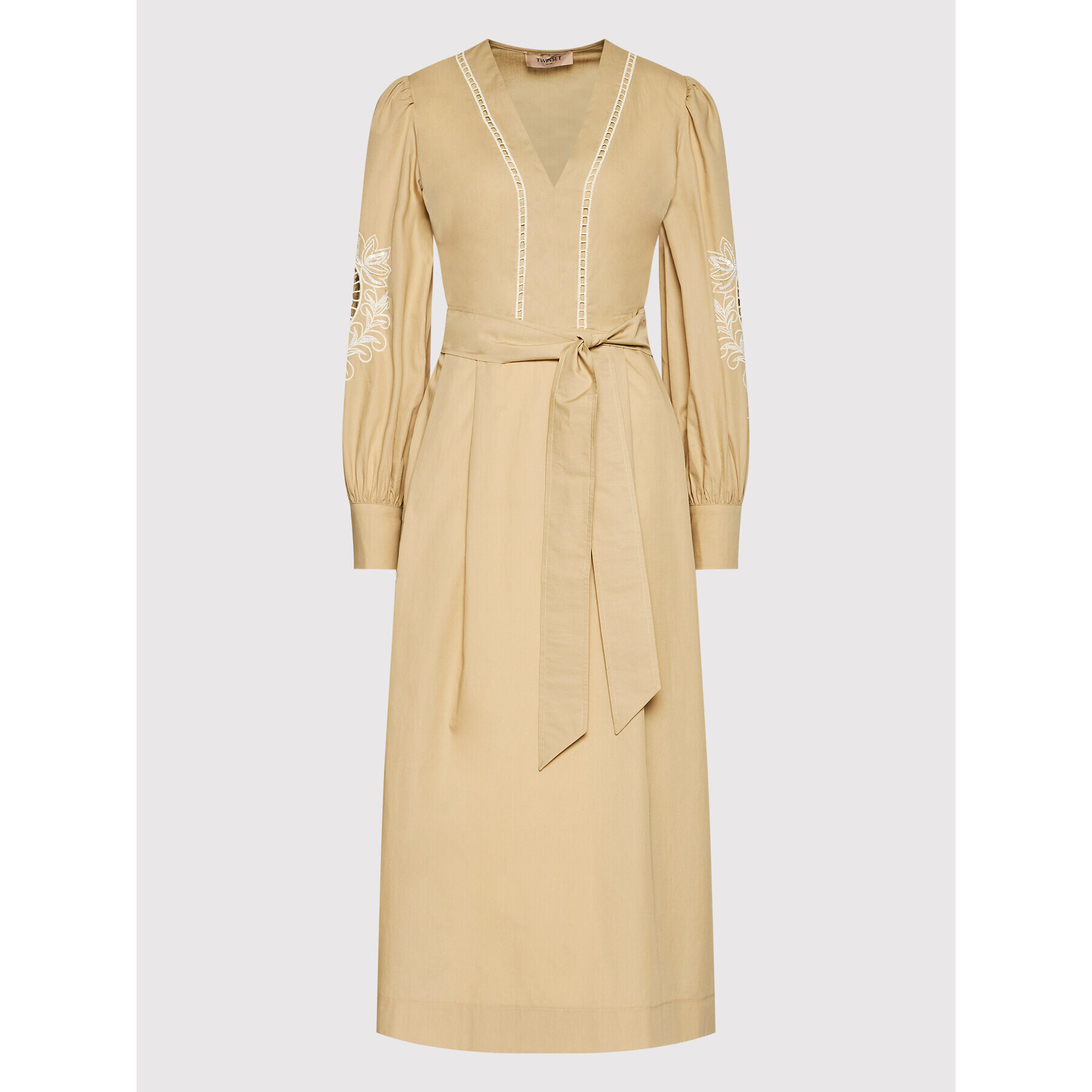TWINSET Ежедневна рокля 221TP2600 Бежов Regular Fit - Pepit.bg