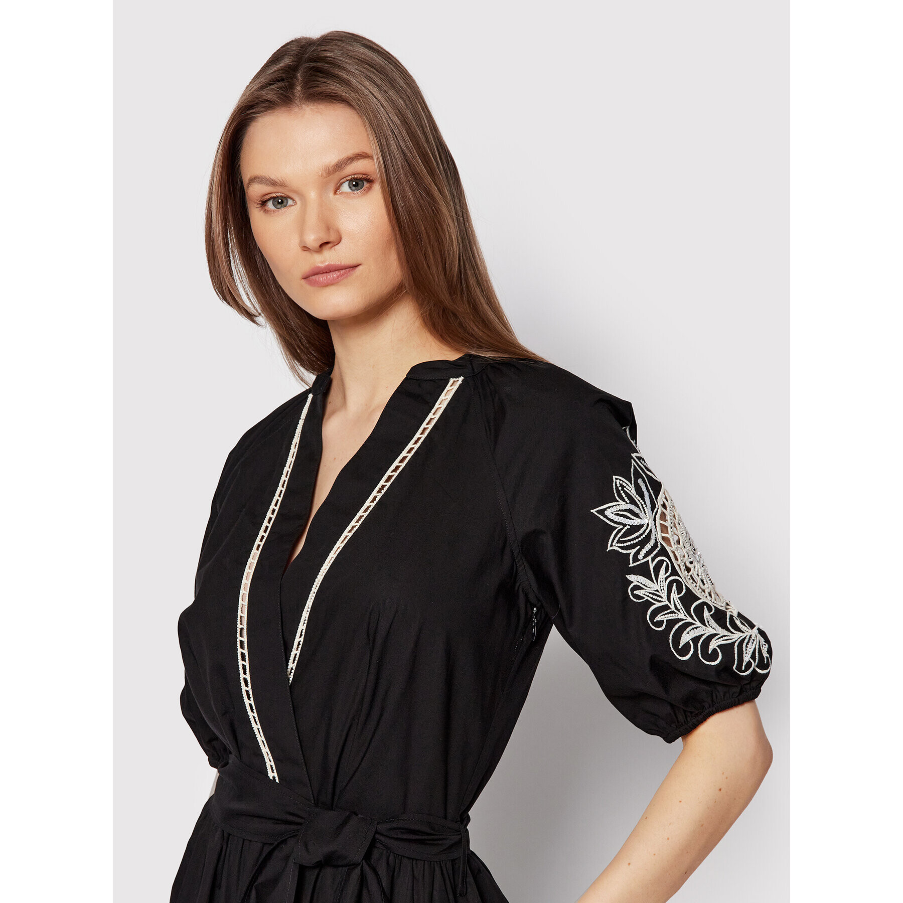 TWINSET Ежедневна рокля 221TP2601 Черен Relaxed Fit - Pepit.bg