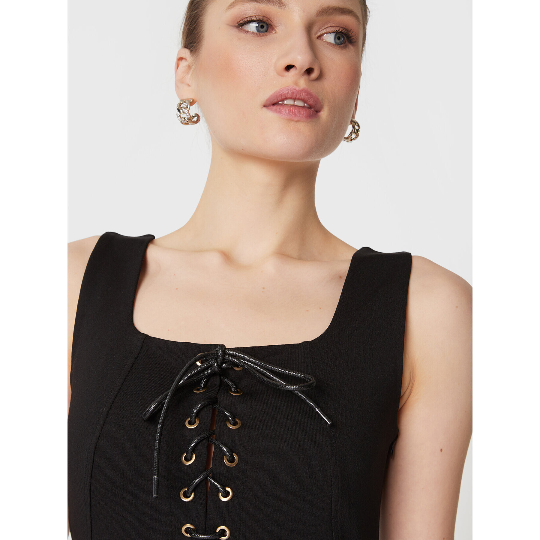 TWINSET Ежедневна рокля 231TP2122 Черен Slim Fit - Pepit.bg