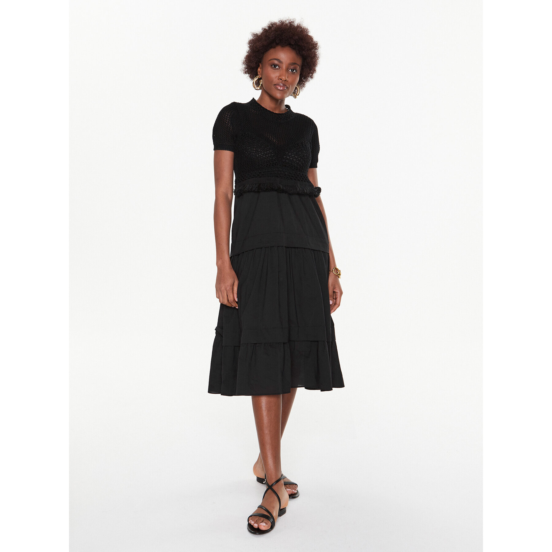 TWINSET Ежедневна рокля 231TT3081 Черен Regular Fit - Pepit.bg