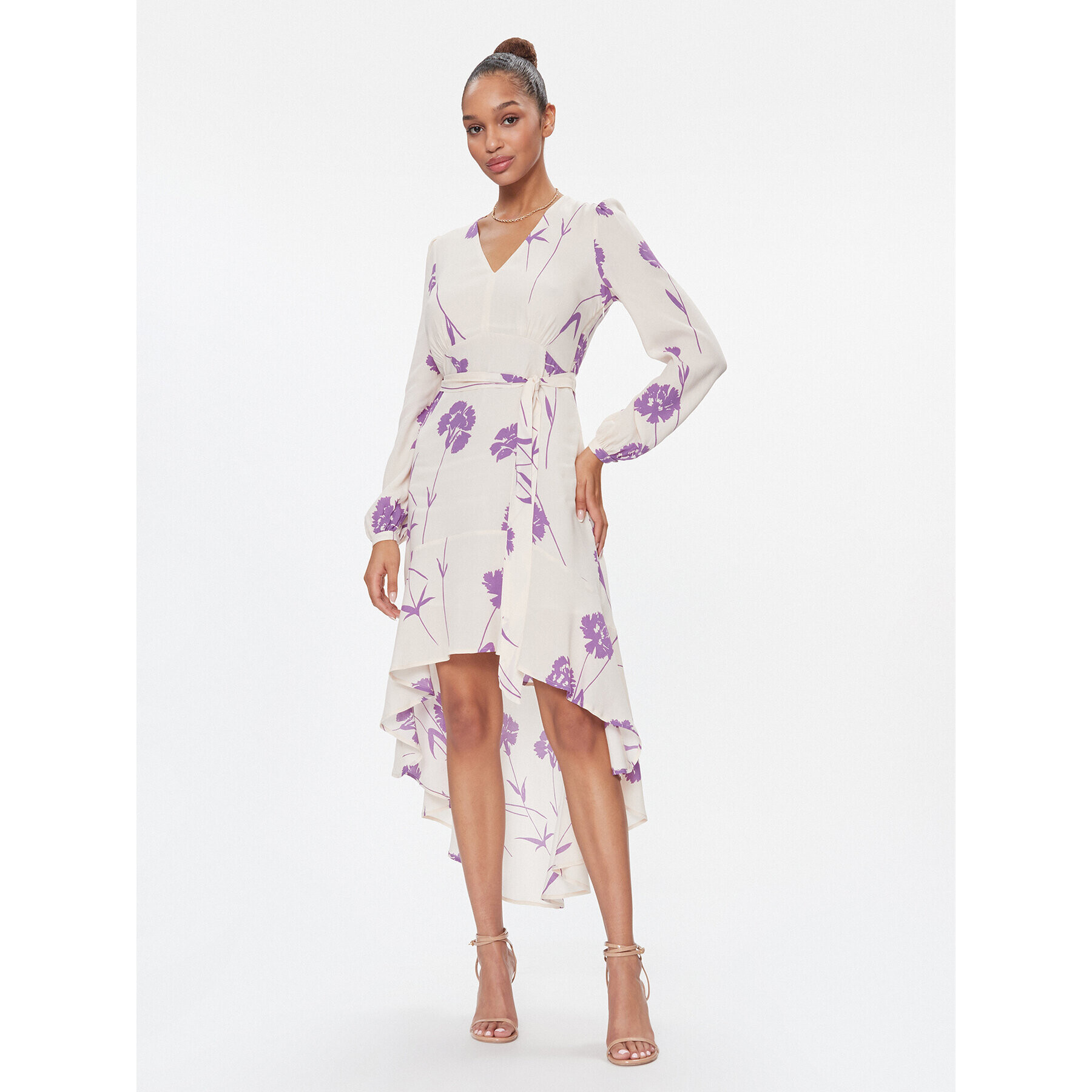 TWINSET Ежедневна рокля 241TP2602 Екрю Regular Fit - Pepit.bg
