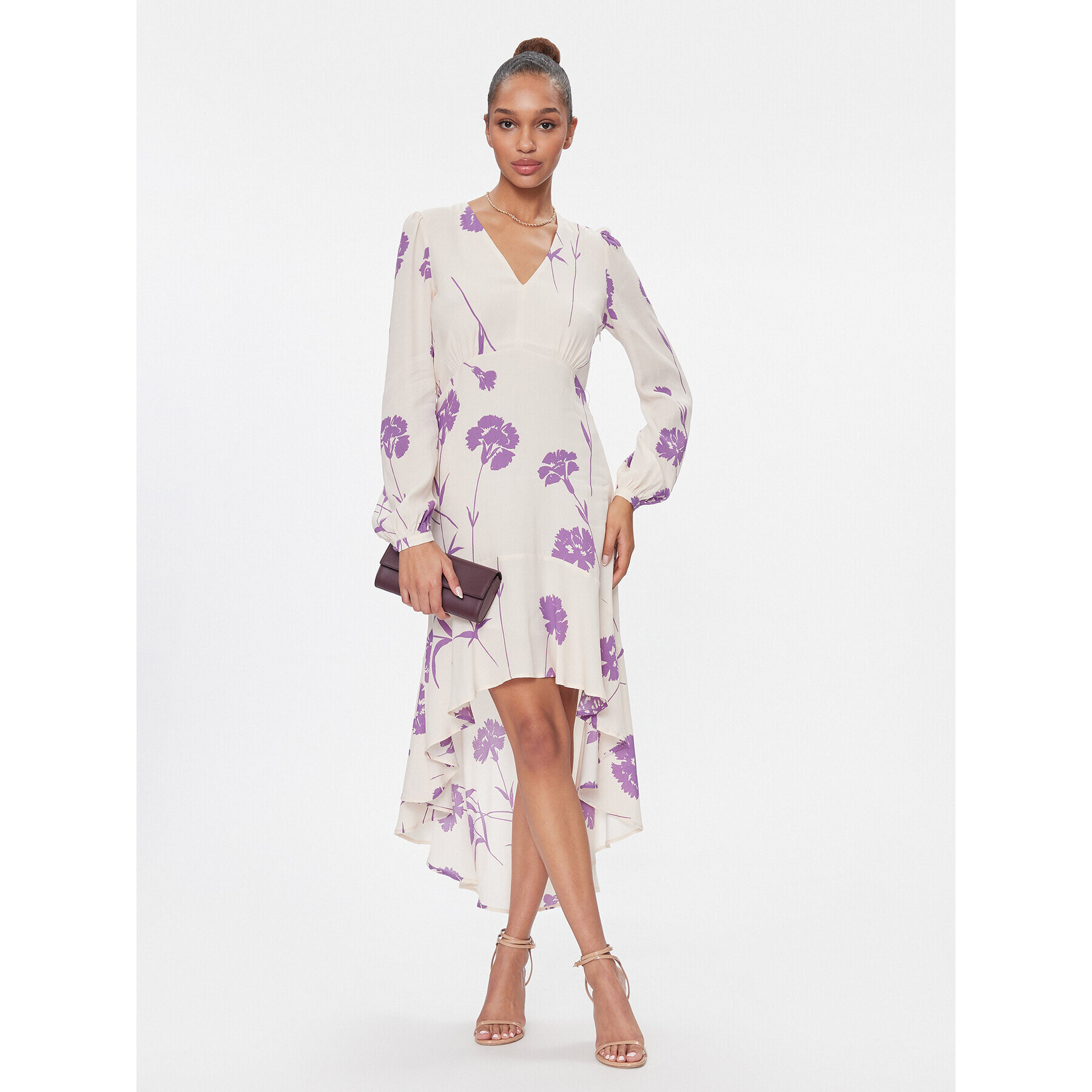 TWINSET Ежедневна рокля 241TP2602 Екрю Regular Fit - Pepit.bg