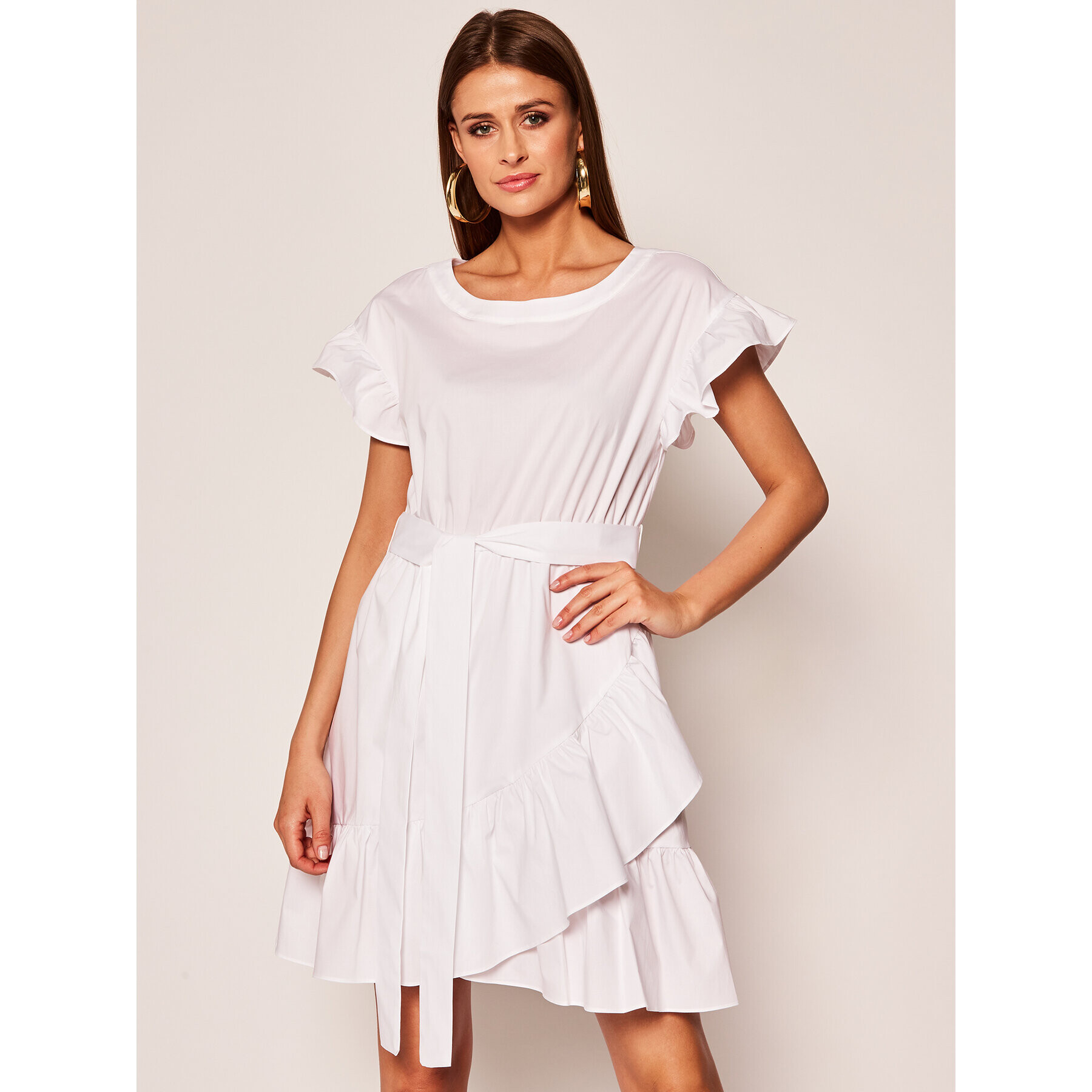 TWINSET Ежедневна рокля 201TT2031 Бял Regular Fit - Pepit.bg