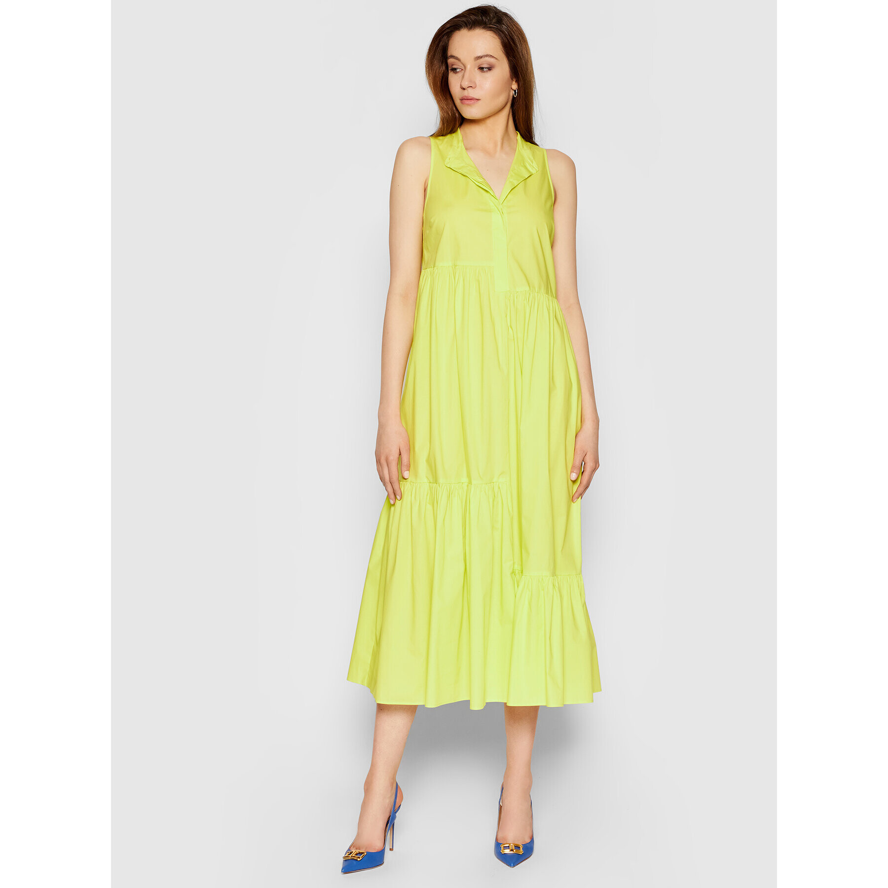 TWINSET Ежедневна рокля 211TT2458 Жълт Regular Fit - Pepit.bg