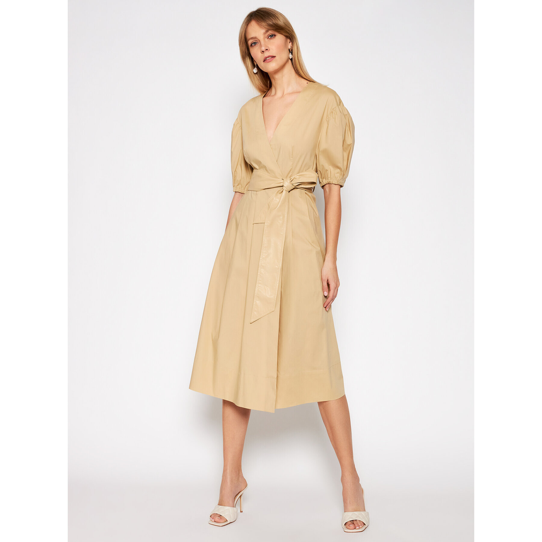 TWINSET Ежедневна рокля 211TT2490 Кафяв Regular Fit - Pepit.bg