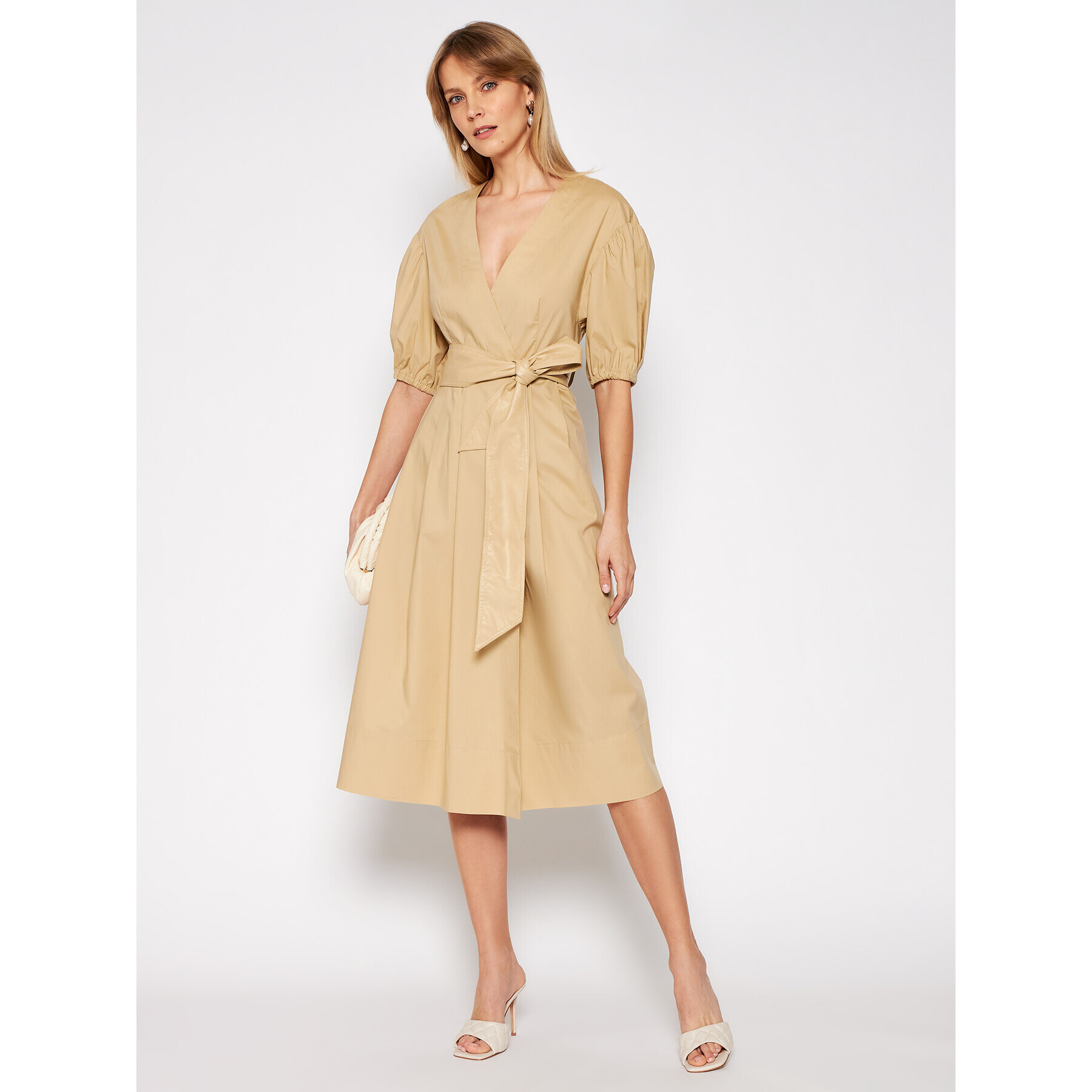 TWINSET Ежедневна рокля 211TT2490 Кафяв Regular Fit - Pepit.bg