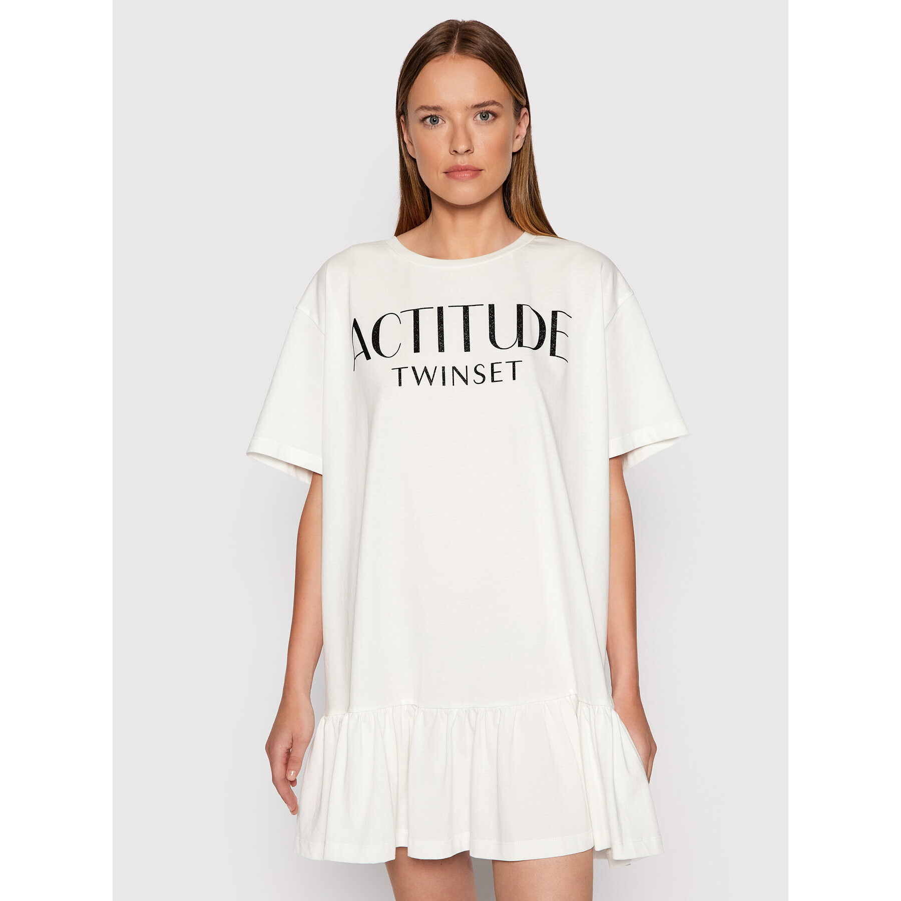 TWINSET Ежедневна рокля 212AT211C Бял Regular Fit - Pepit.bg