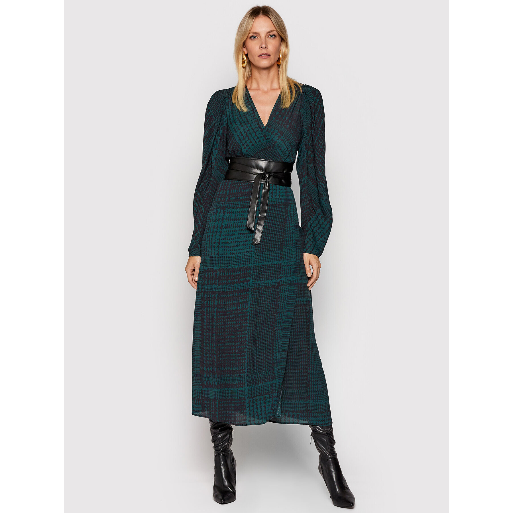 TWINSET Ежедневна рокля 212TT234A Зелен Regular Fit - Pepit.bg