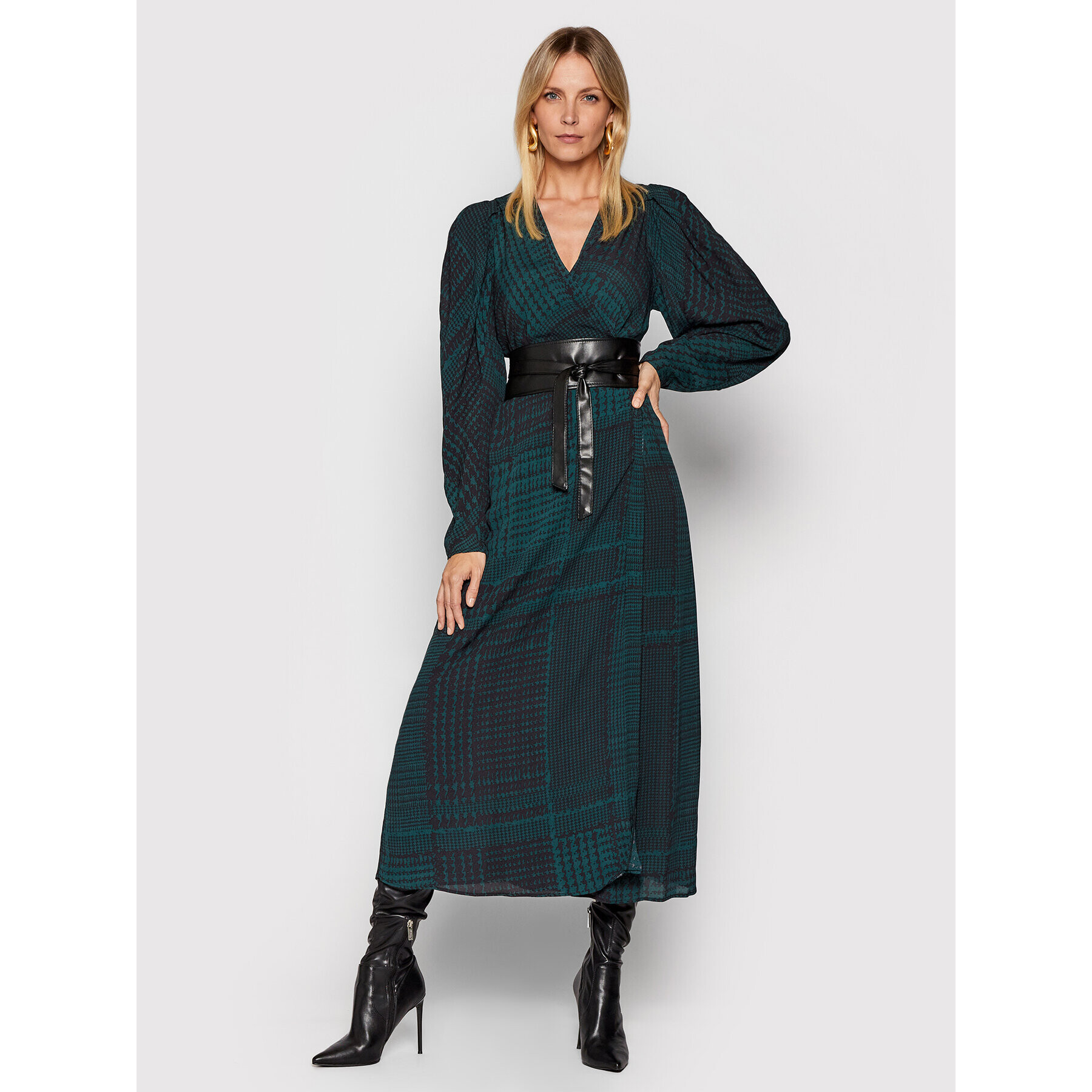 TWINSET Ежедневна рокля 212TT234A Зелен Regular Fit - Pepit.bg