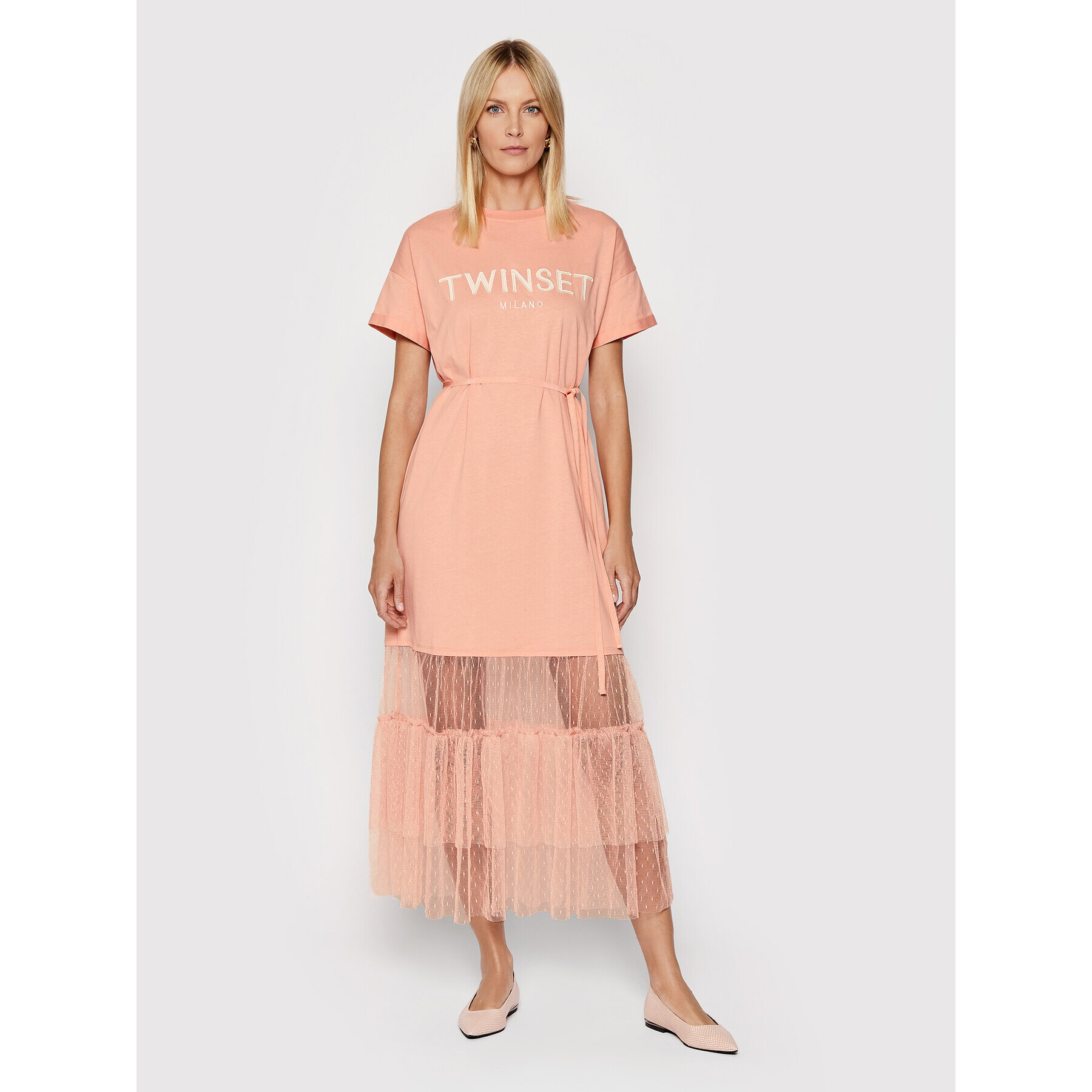 TWINSET Ежедневна рокля 221TP2541 Розов Regular Fit - Pepit.bg