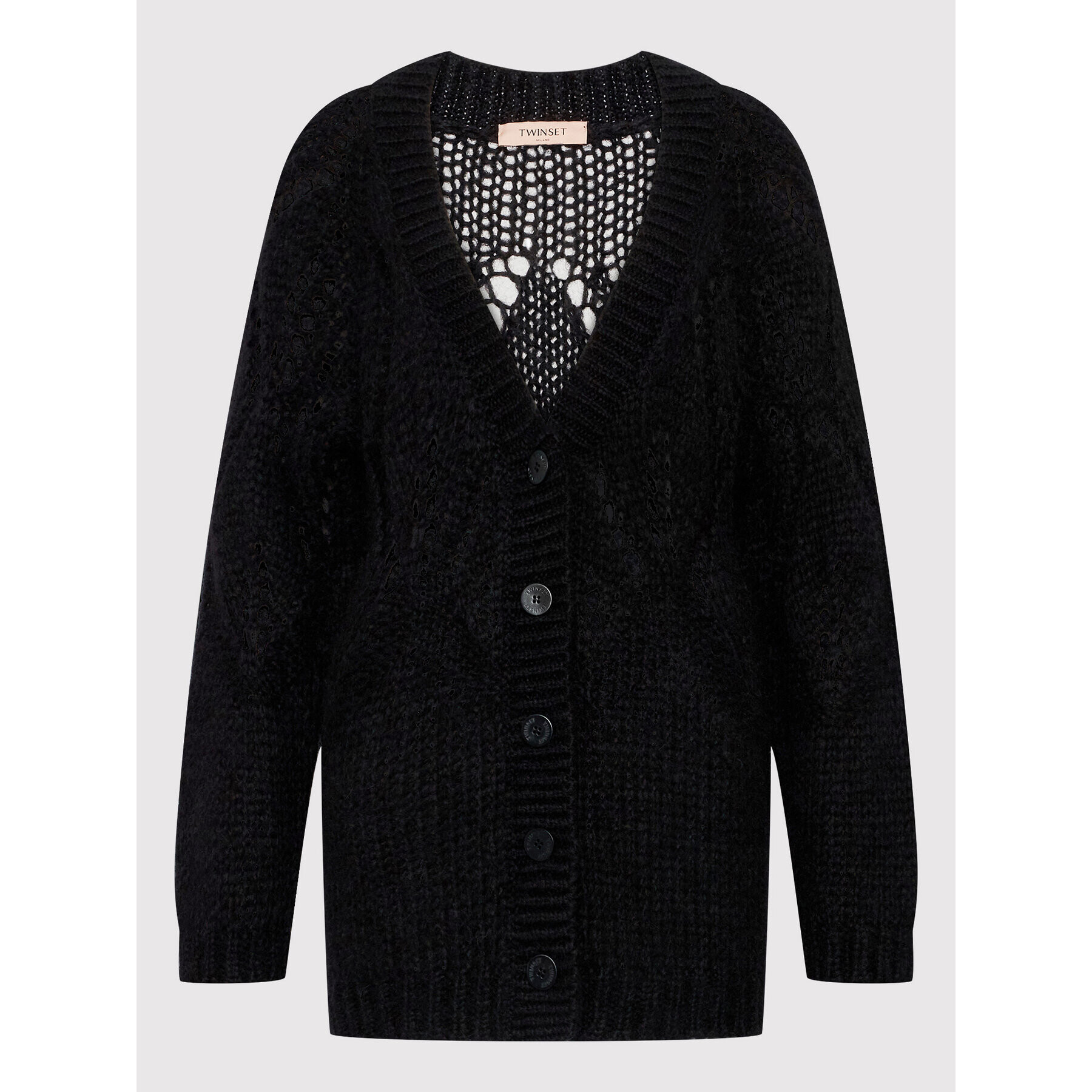 TWINSET Кардиган 222TP3233 Черен Regular Fit - Pepit.bg