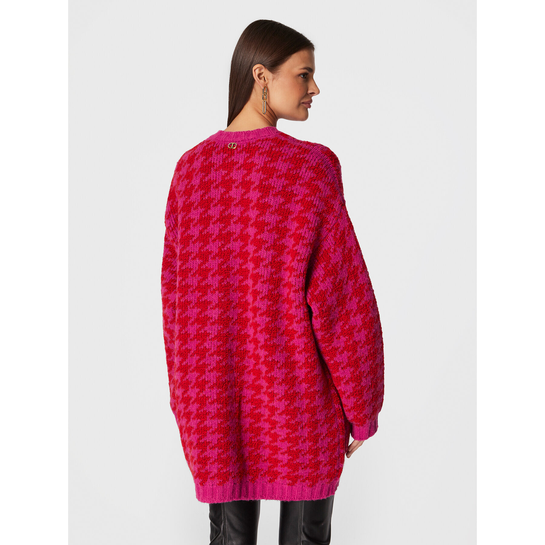 TWINSET Кардиган 222TP3590 Розов Relaxed Fit - Pepit.bg