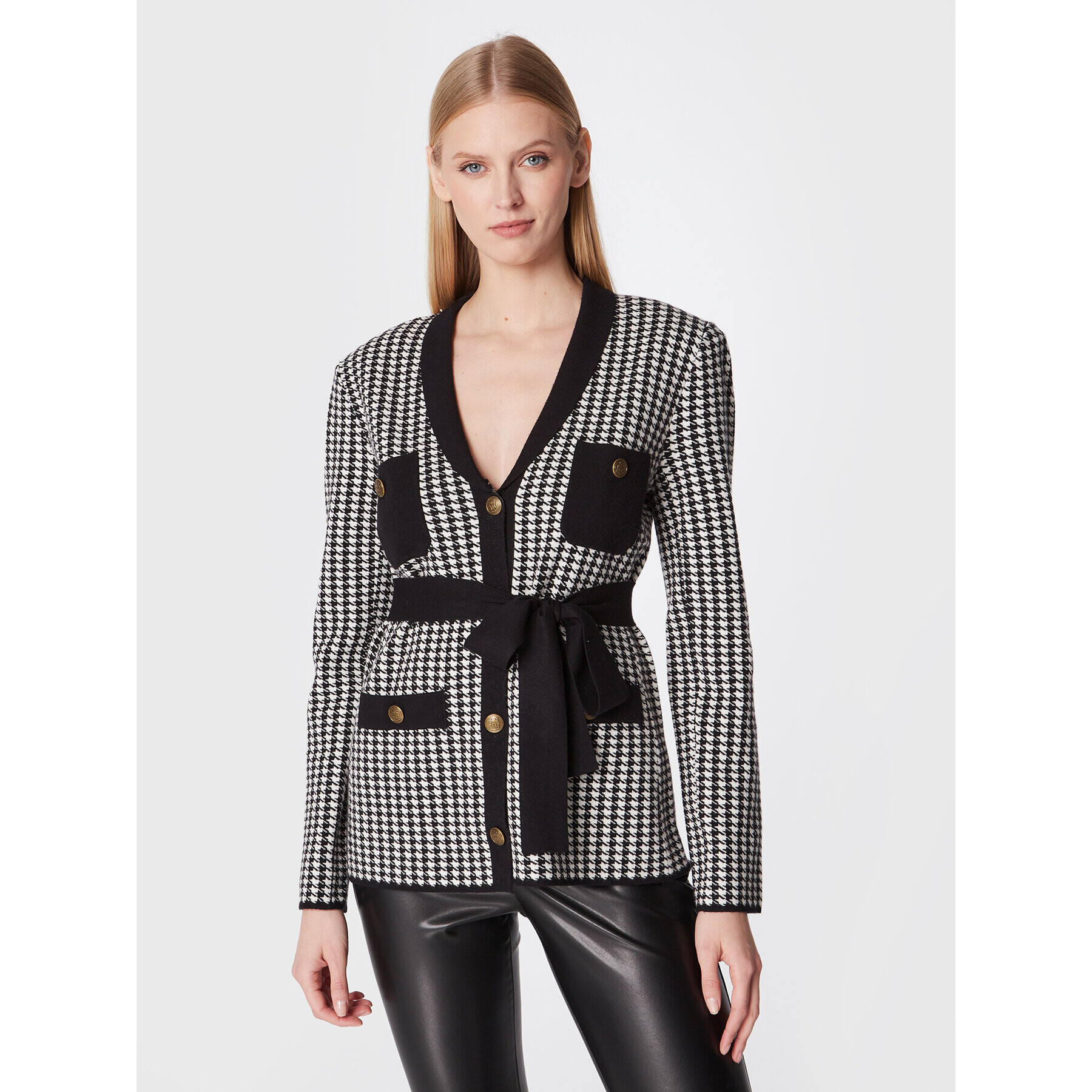 TWINSET Кардиган 222TT3300 Черен Regular Fit - Pepit.bg