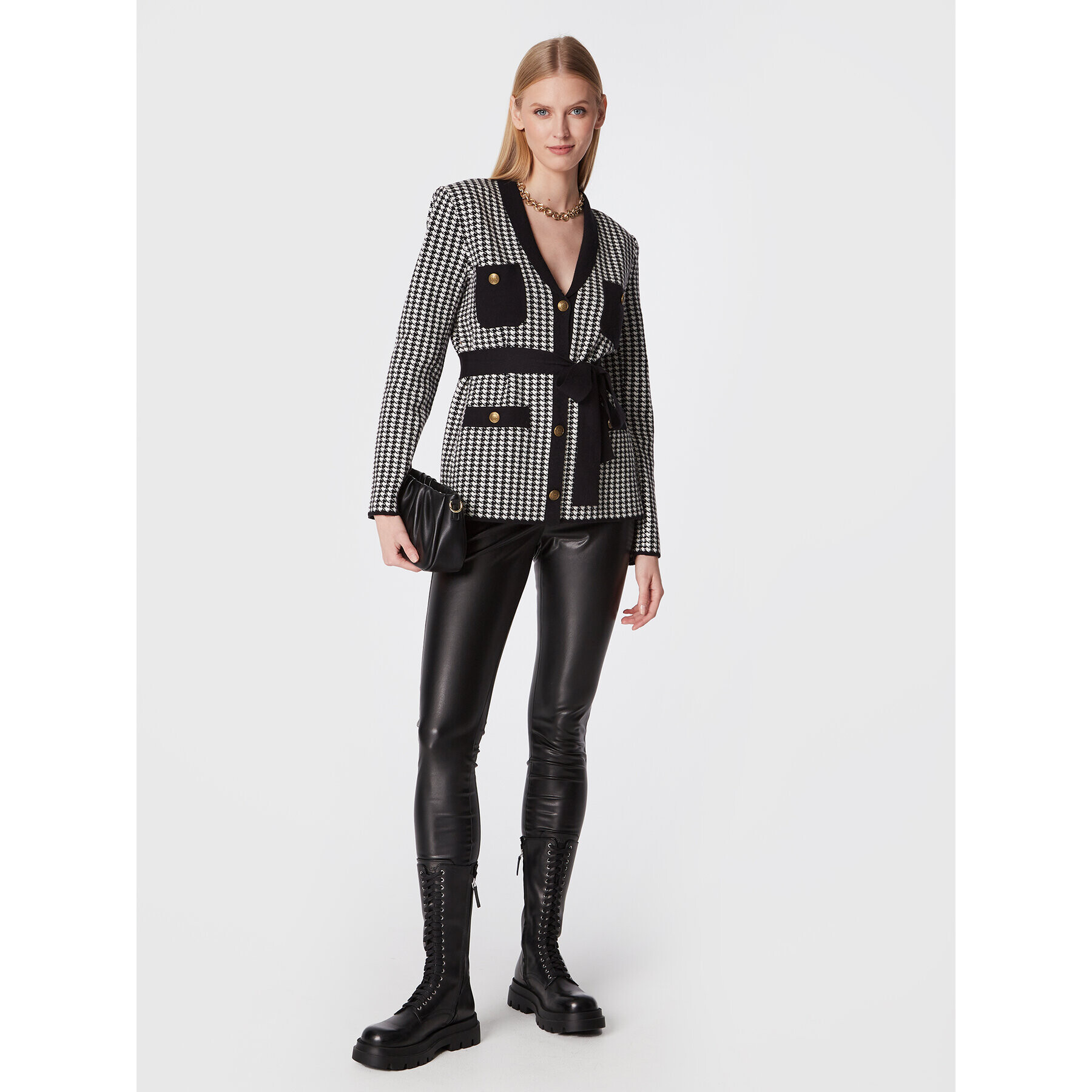 TWINSET Кардиган 222TT3300 Черен Regular Fit - Pepit.bg