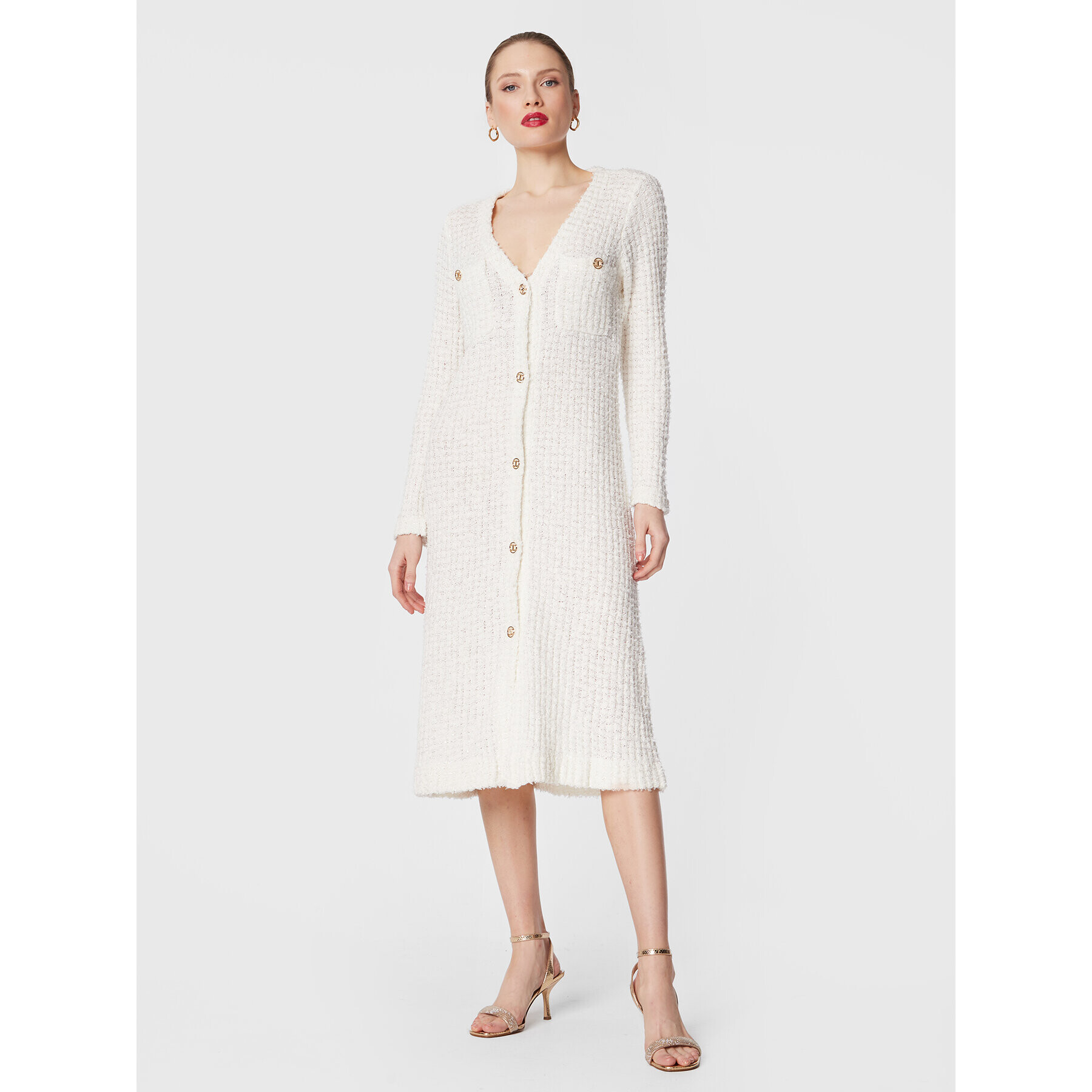 TWINSET Кардиган 231TP3080 Екрю Regular Fit - Pepit.bg