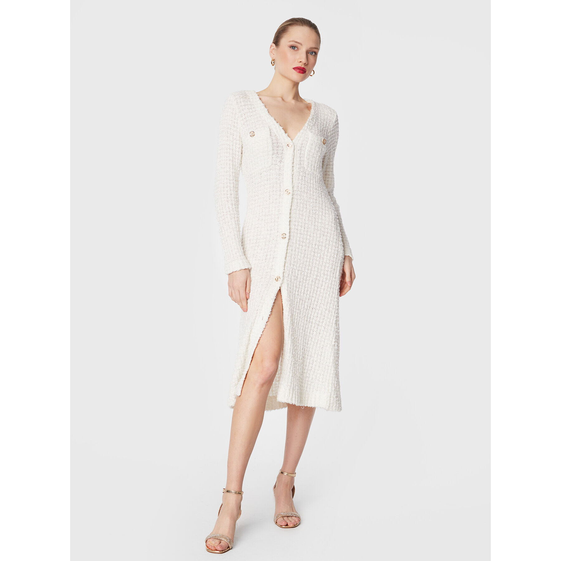 TWINSET Кардиган 231TP3080 Екрю Regular Fit - Pepit.bg