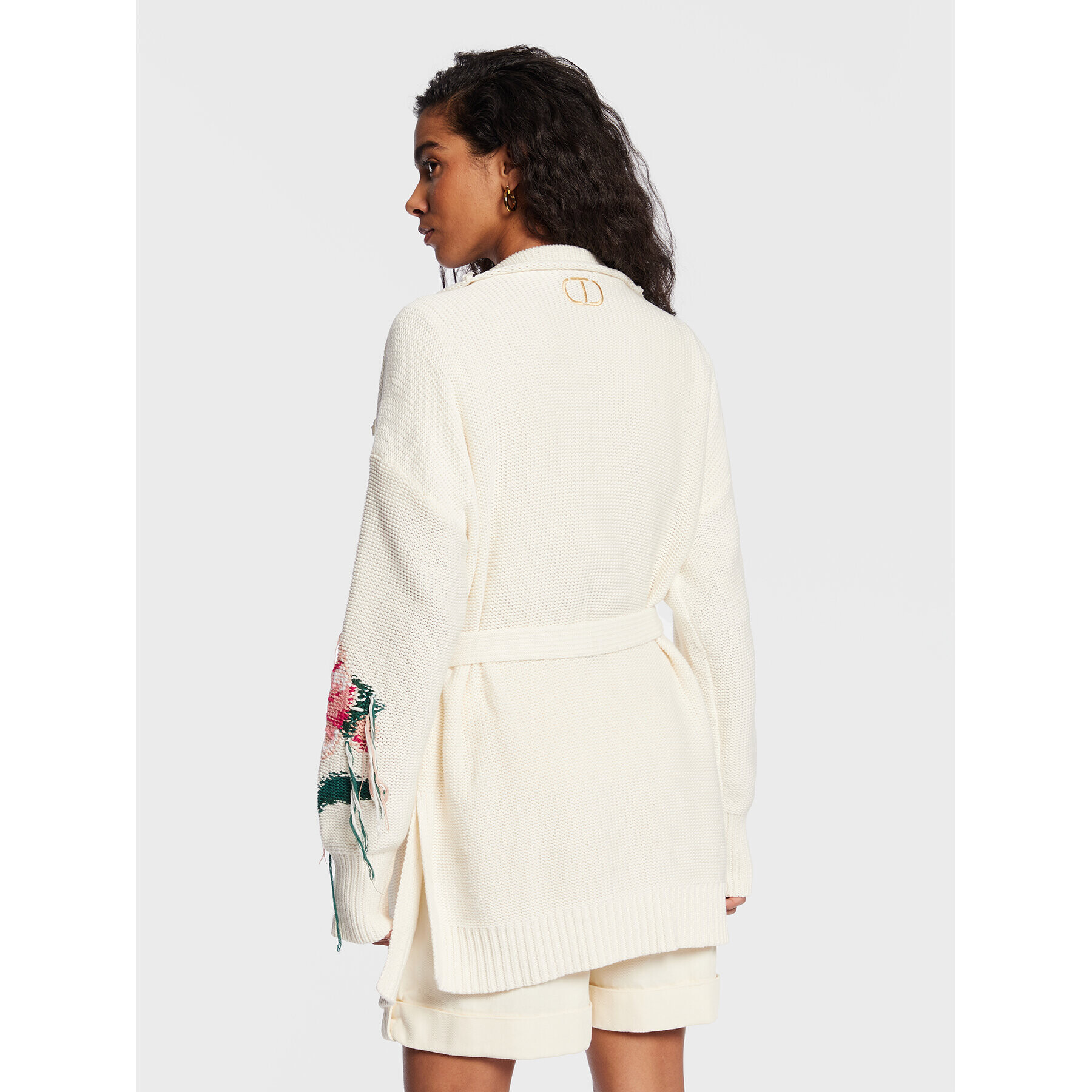 TWINSET Кардиган 231TP3460 Бял Relaxed Fit - Pepit.bg