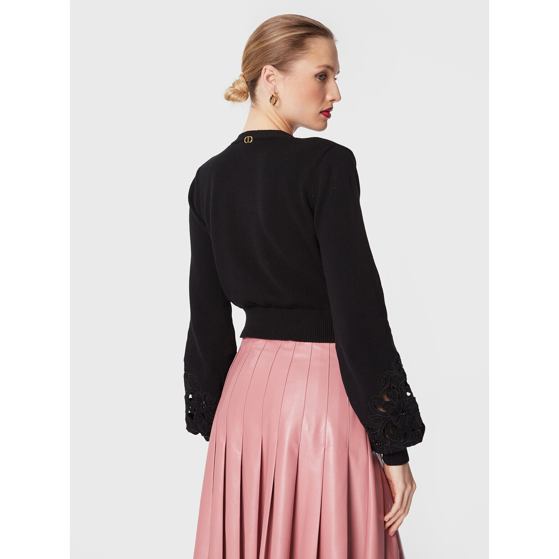 TWINSET Кардиган 231TP3491 Черен Loose Fit - Pepit.bg