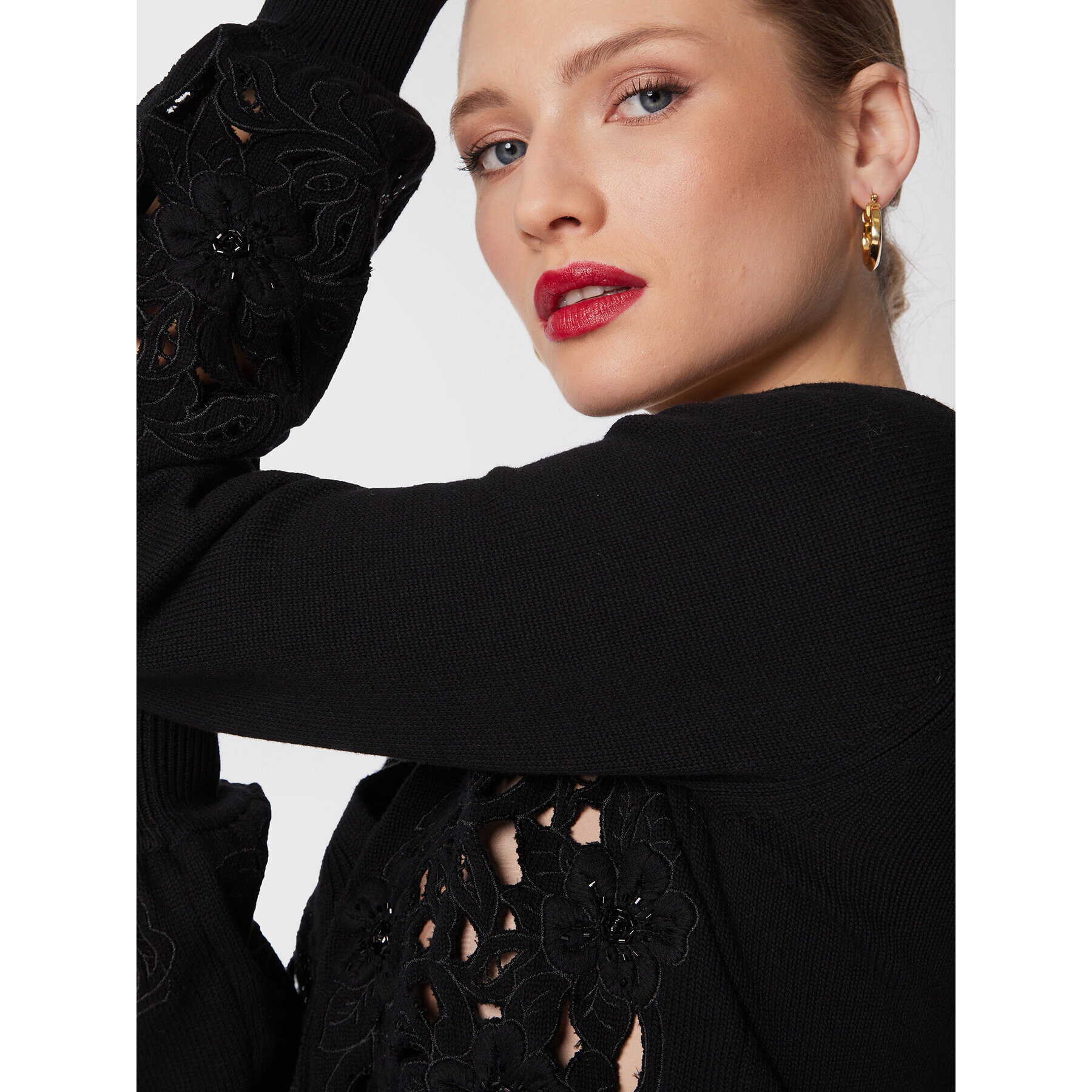 TWINSET Кардиган 231TP3491 Черен Loose Fit - Pepit.bg