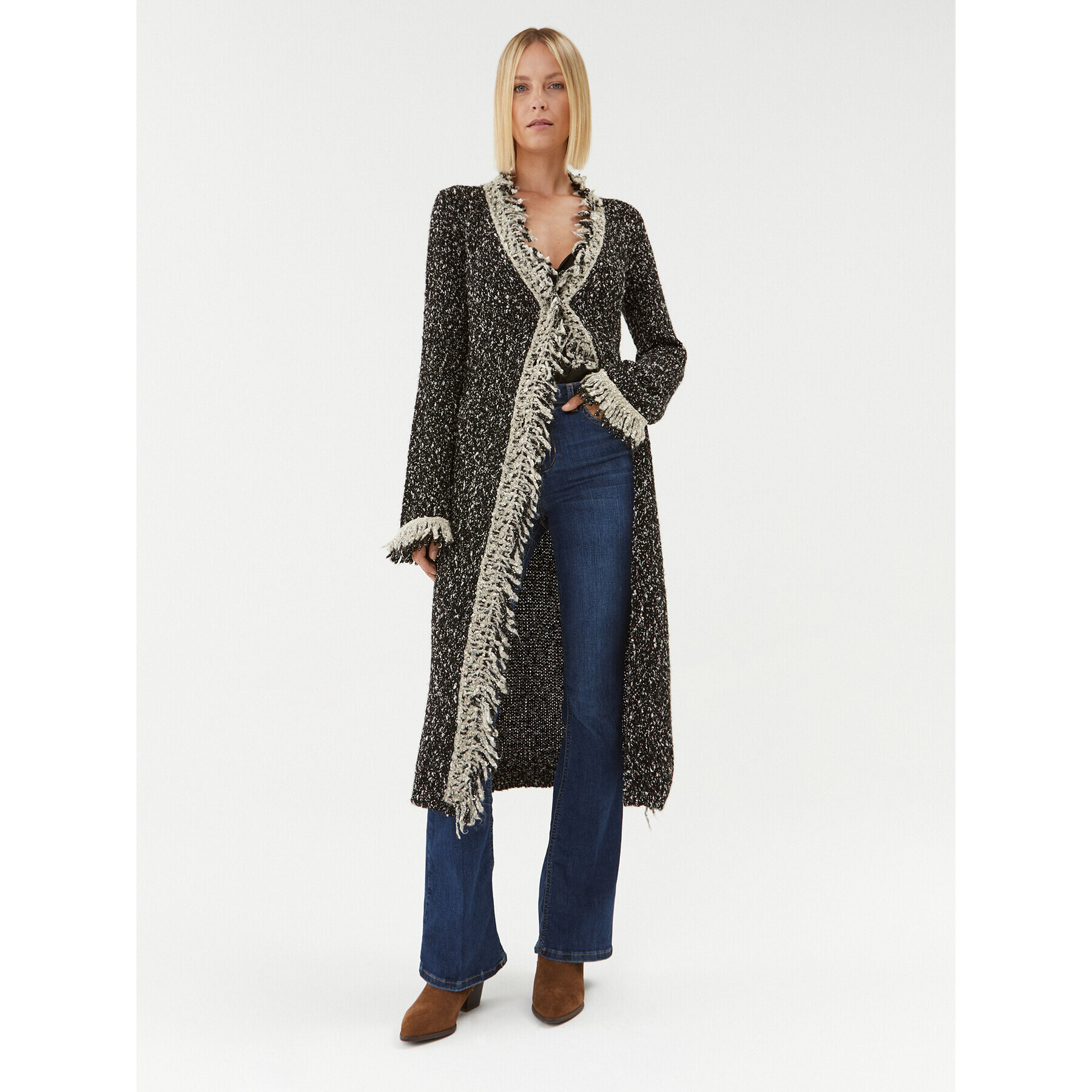 TWINSET Кардиган 232TT3362 Черен Regular Fit - Pepit.bg