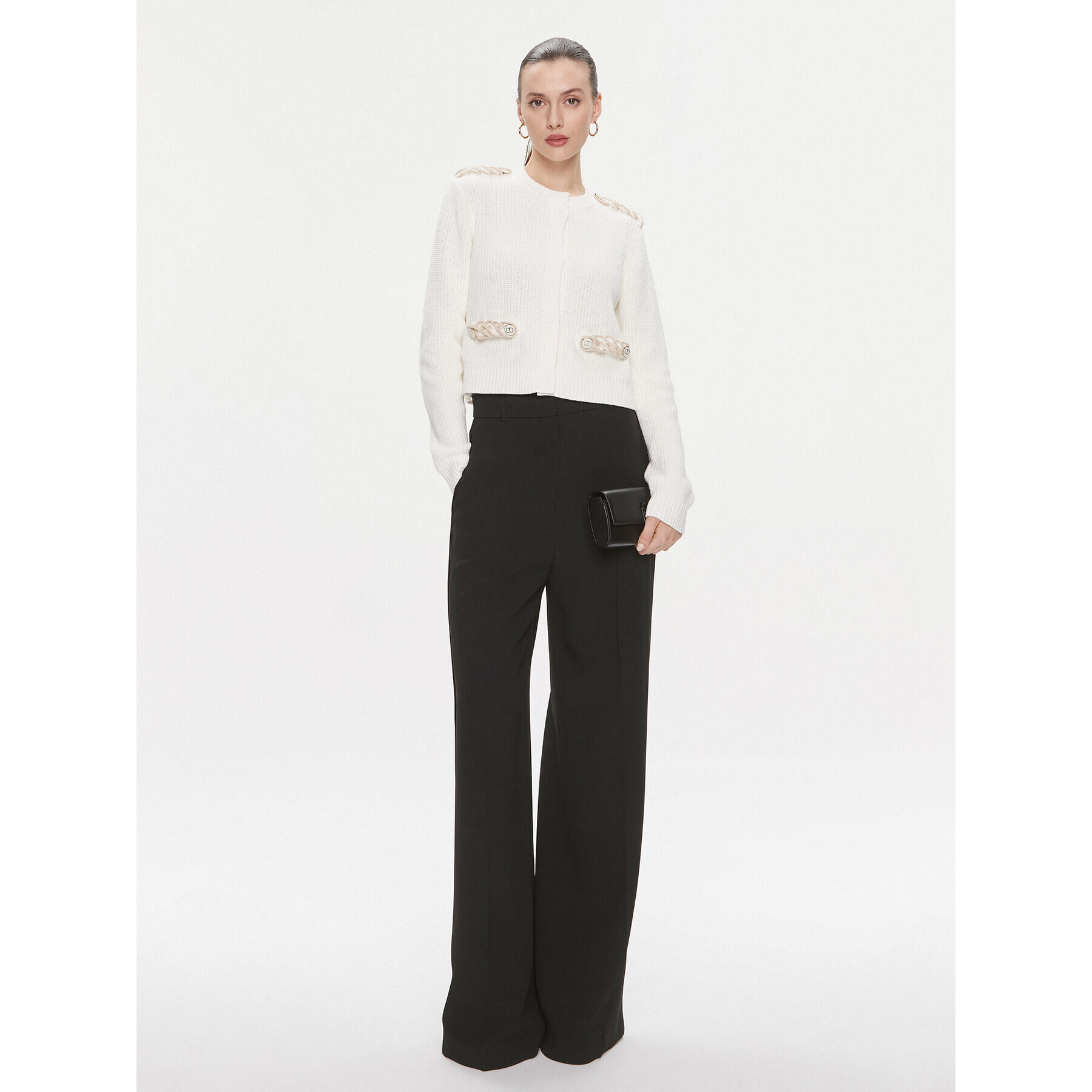 TWINSET Кардиган 241TP3111 Екрю Regular Fit - Pepit.bg