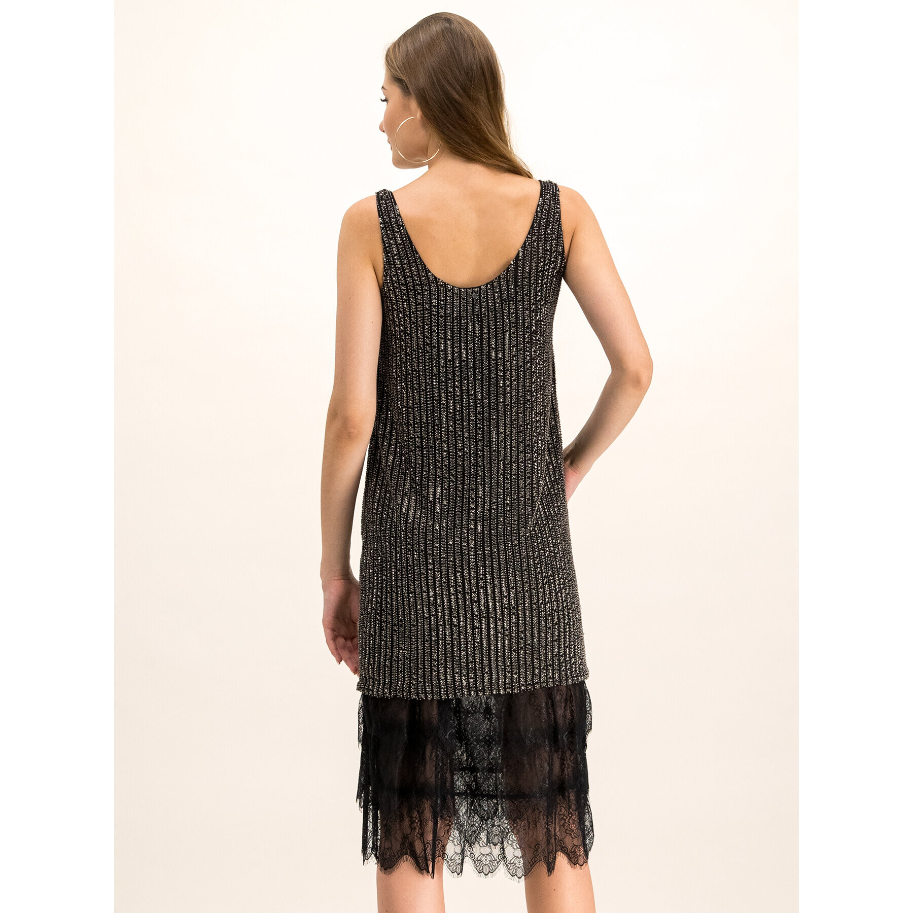 TWINSET Коктейлна рокля 192TP2461 Черен Regular Fit - Pepit.bg
