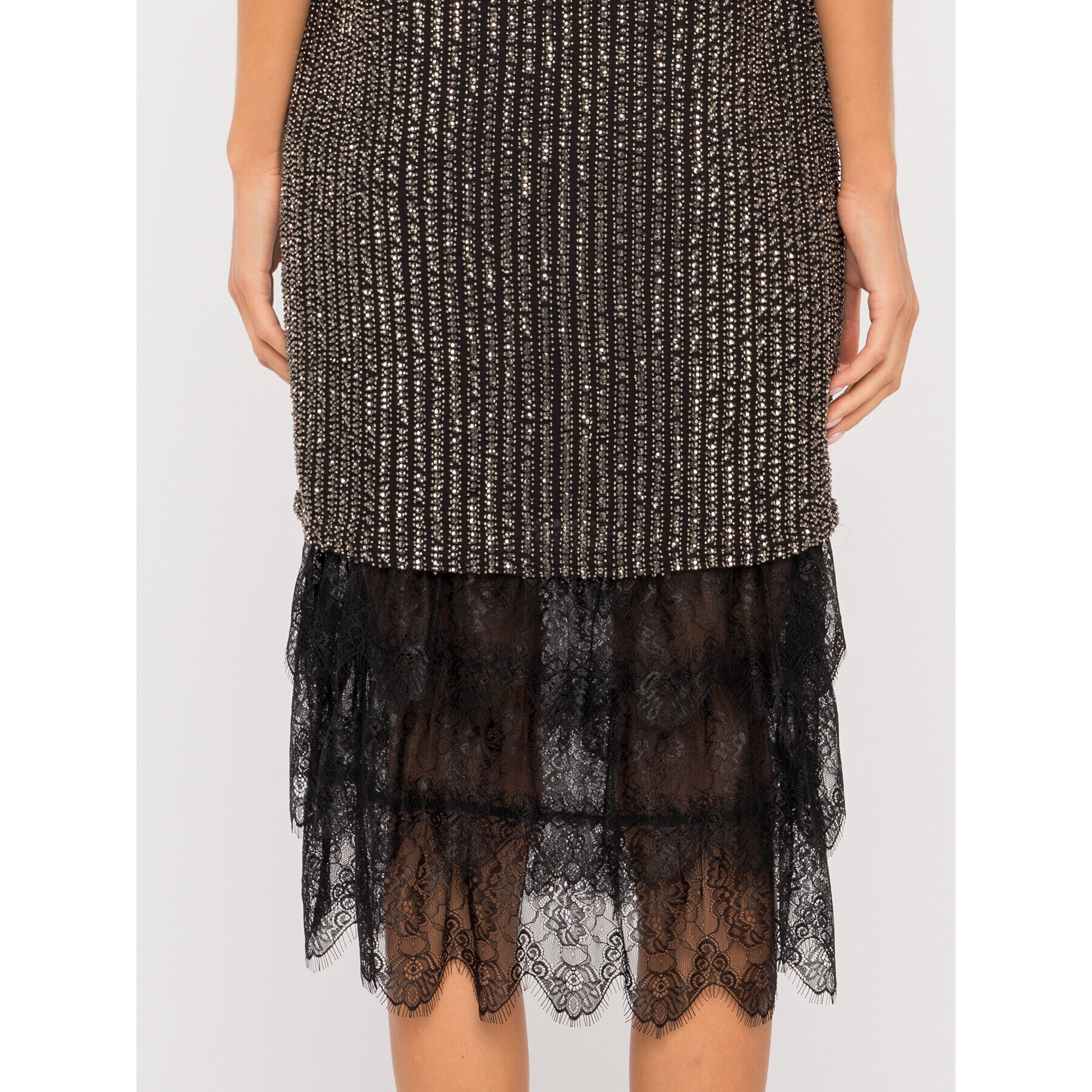 TWINSET Коктейлна рокля 192TP2461 Черен Regular Fit - Pepit.bg