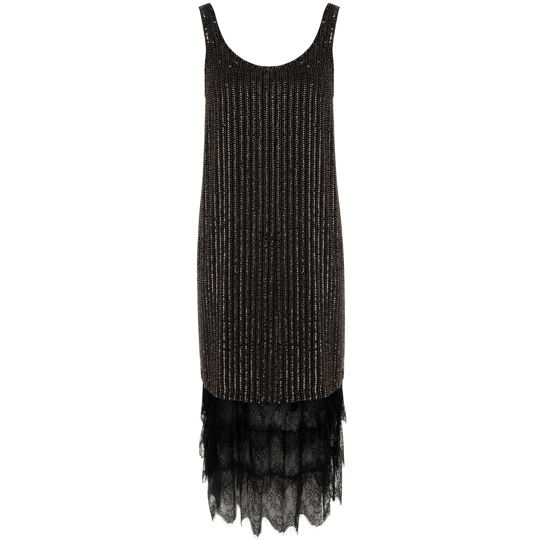 TWINSET Коктейлна рокля 192TP2461 Черен Regular Fit - Pepit.bg
