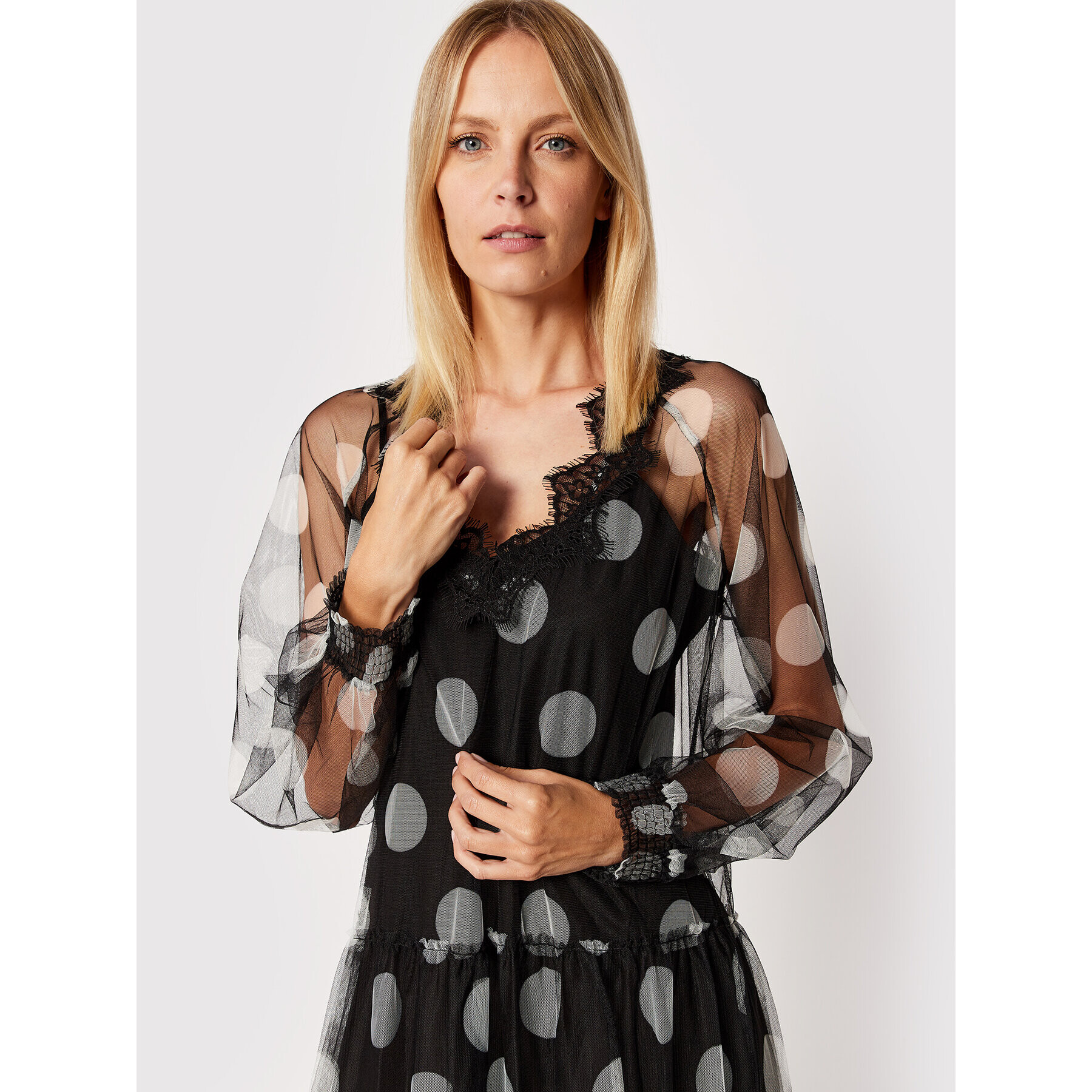 TWINSET Коктейлна рокля 222AP2580 Черен Regular Fit - Pepit.bg
