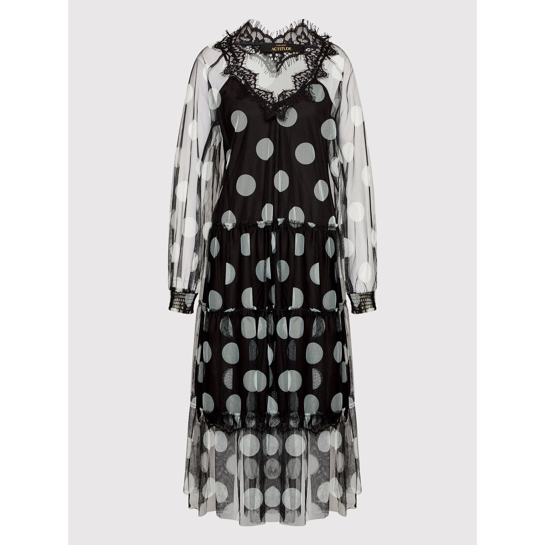 TWINSET Коктейлна рокля 222AP2580 Черен Regular Fit - Pepit.bg