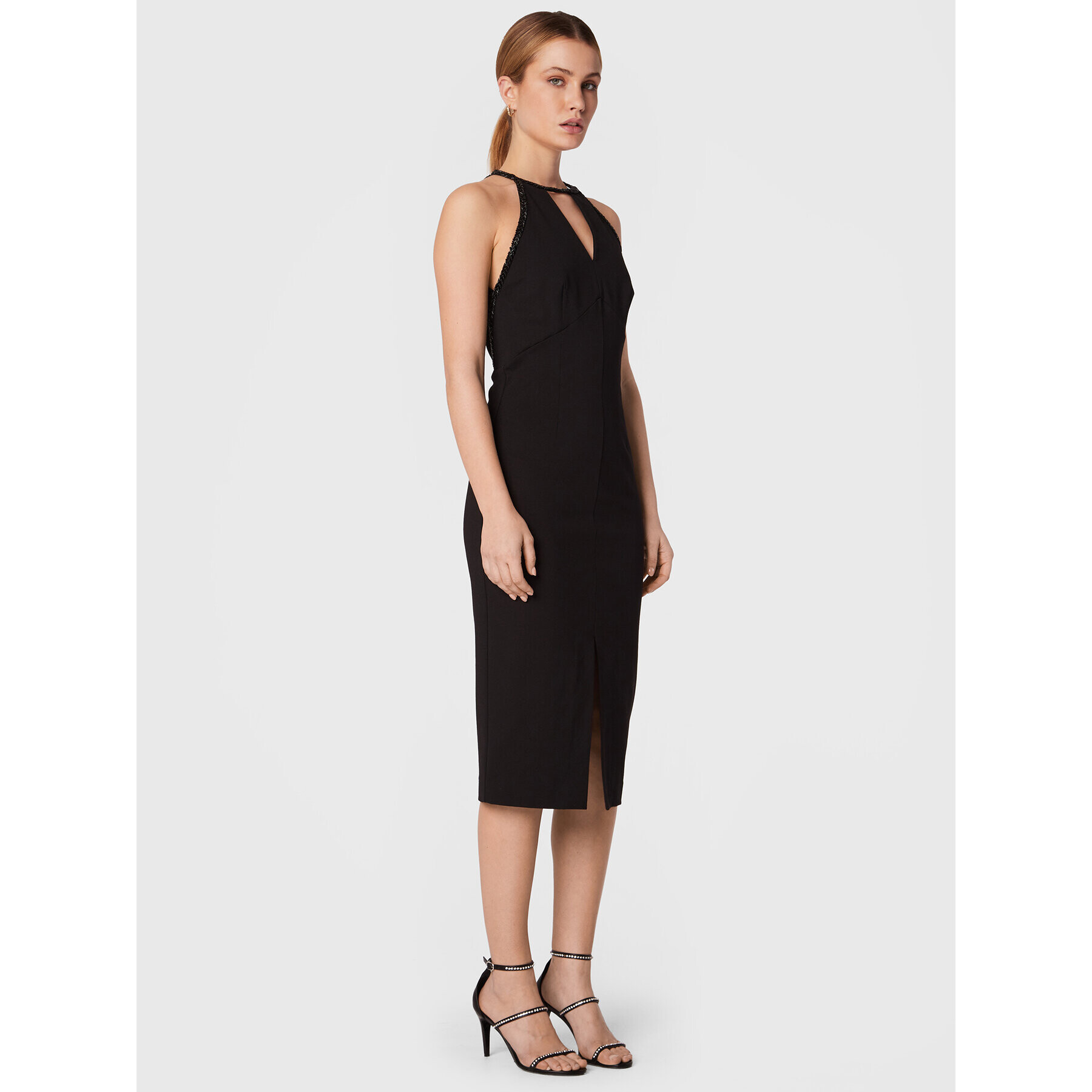 TWINSET Коктейлна рокля 222TP2034 Черен Fitted Fit - Pepit.bg