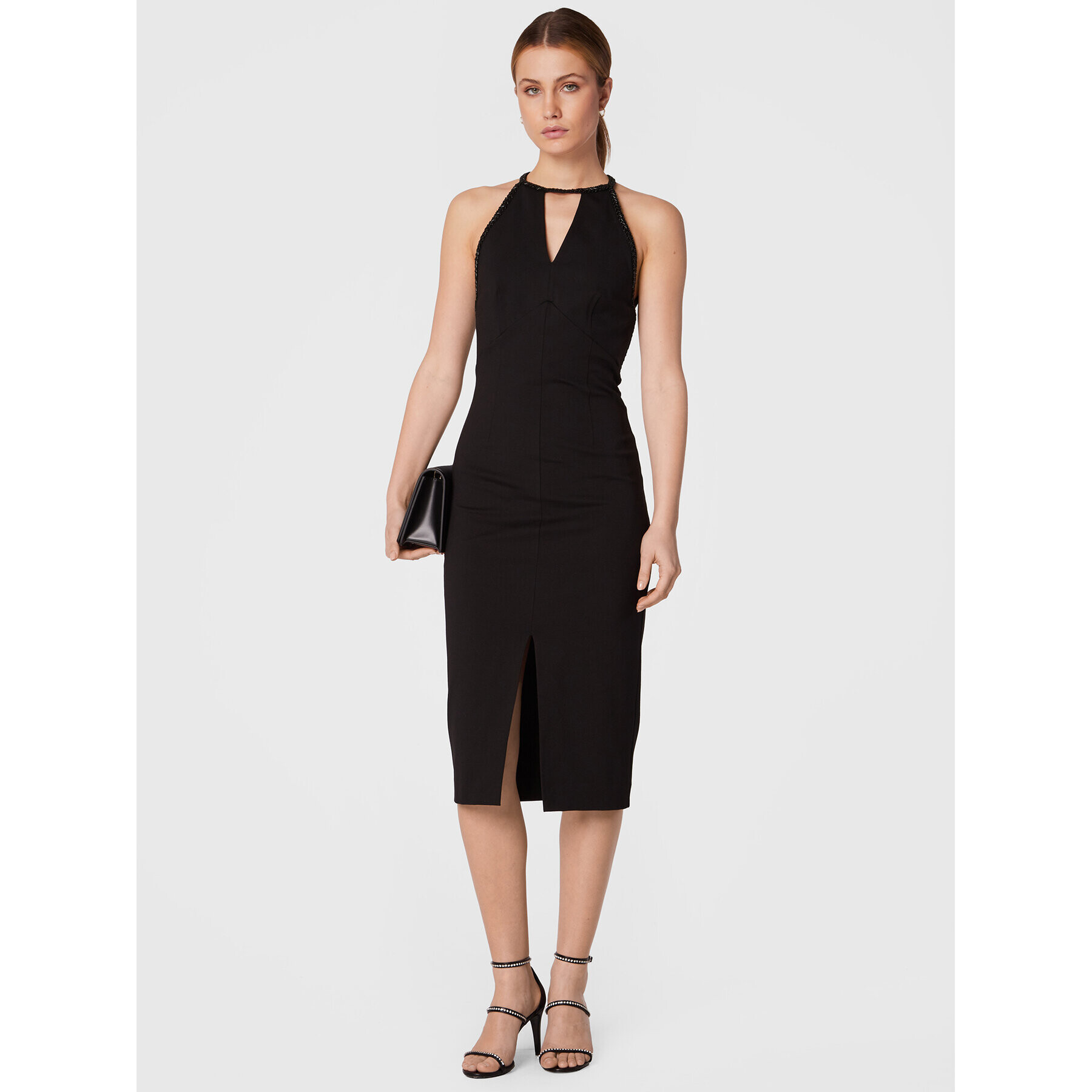 TWINSET Коктейлна рокля 222TP2034 Черен Fitted Fit - Pepit.bg