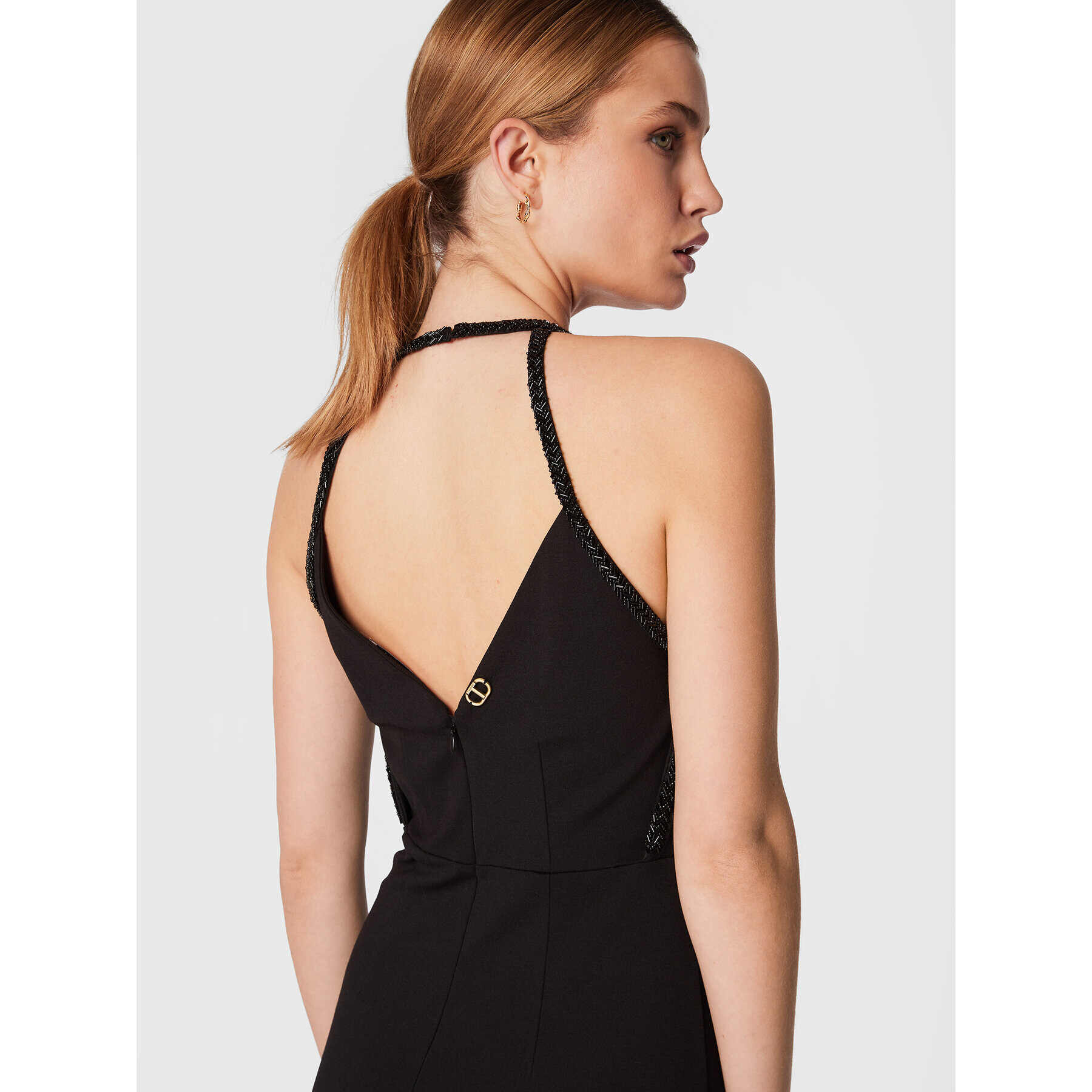 TWINSET Коктейлна рокля 222TP2034 Черен Fitted Fit - Pepit.bg