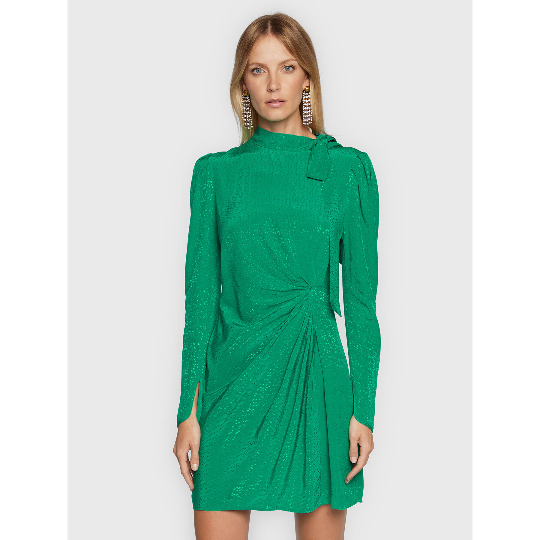TWINSET Коктейлна рокля 222TP2091 Зелен Regular Fit - Pepit.bg