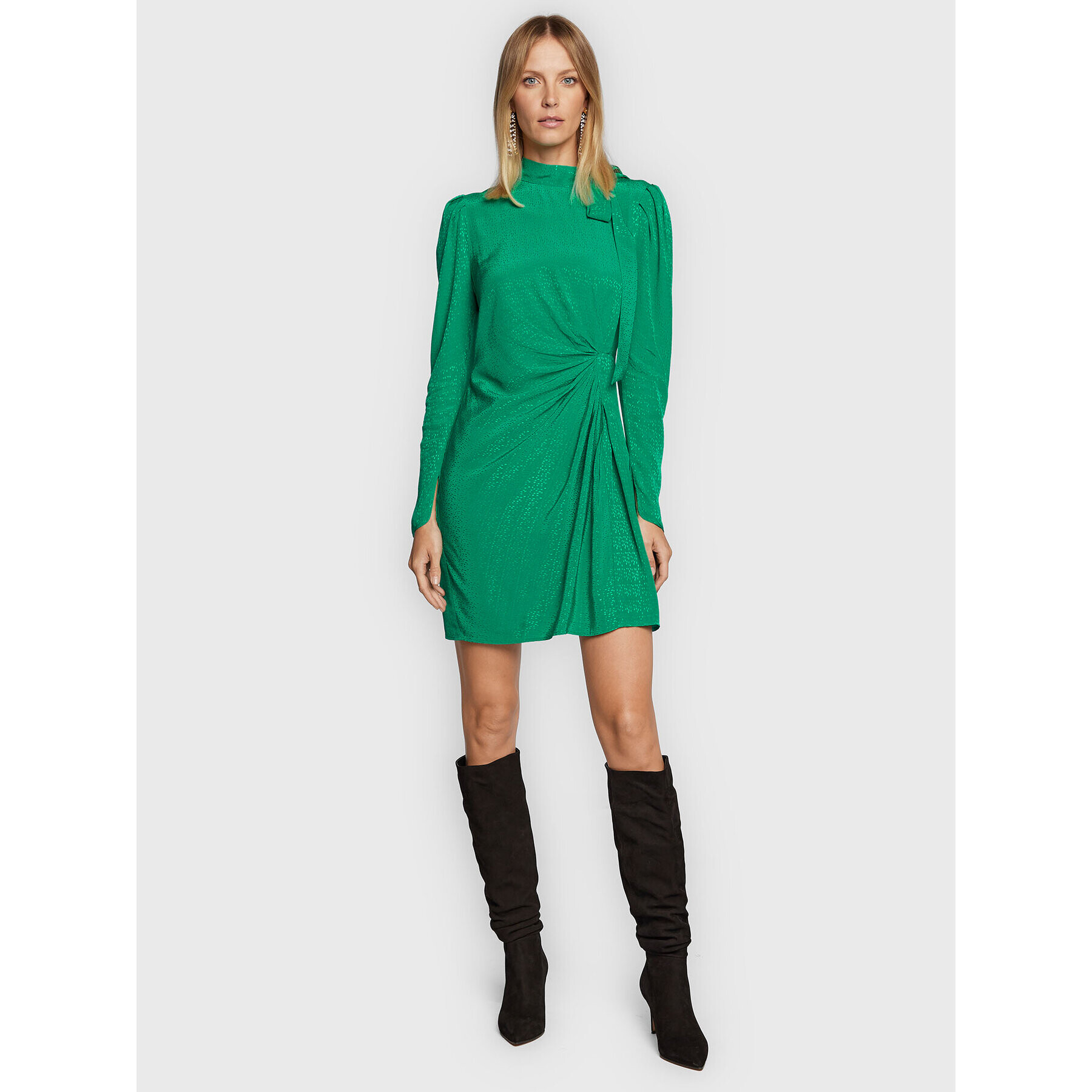 TWINSET Коктейлна рокля 222TP2091 Зелен Regular Fit - Pepit.bg
