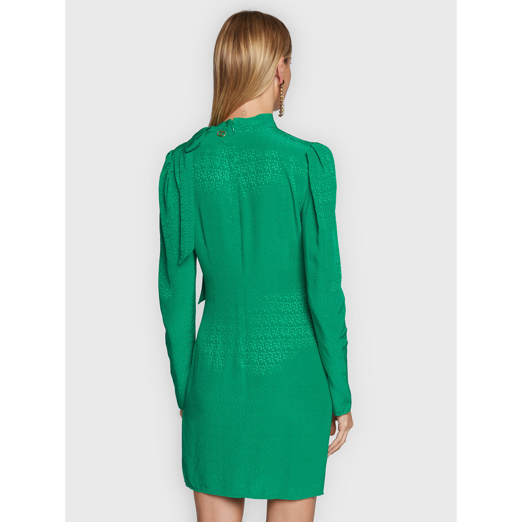 TWINSET Коктейлна рокля 222TP2091 Зелен Regular Fit - Pepit.bg