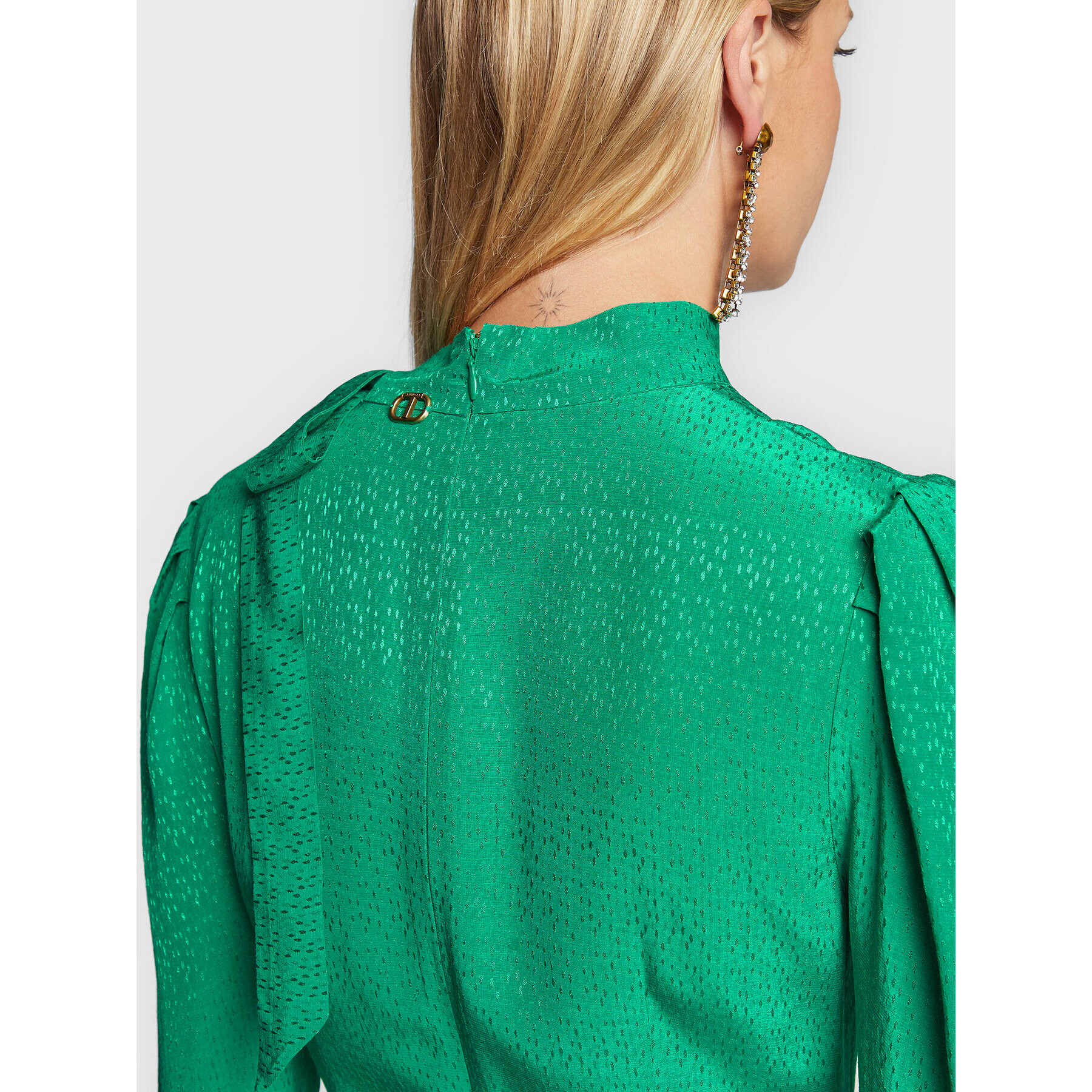TWINSET Коктейлна рокля 222TP2091 Зелен Regular Fit - Pepit.bg