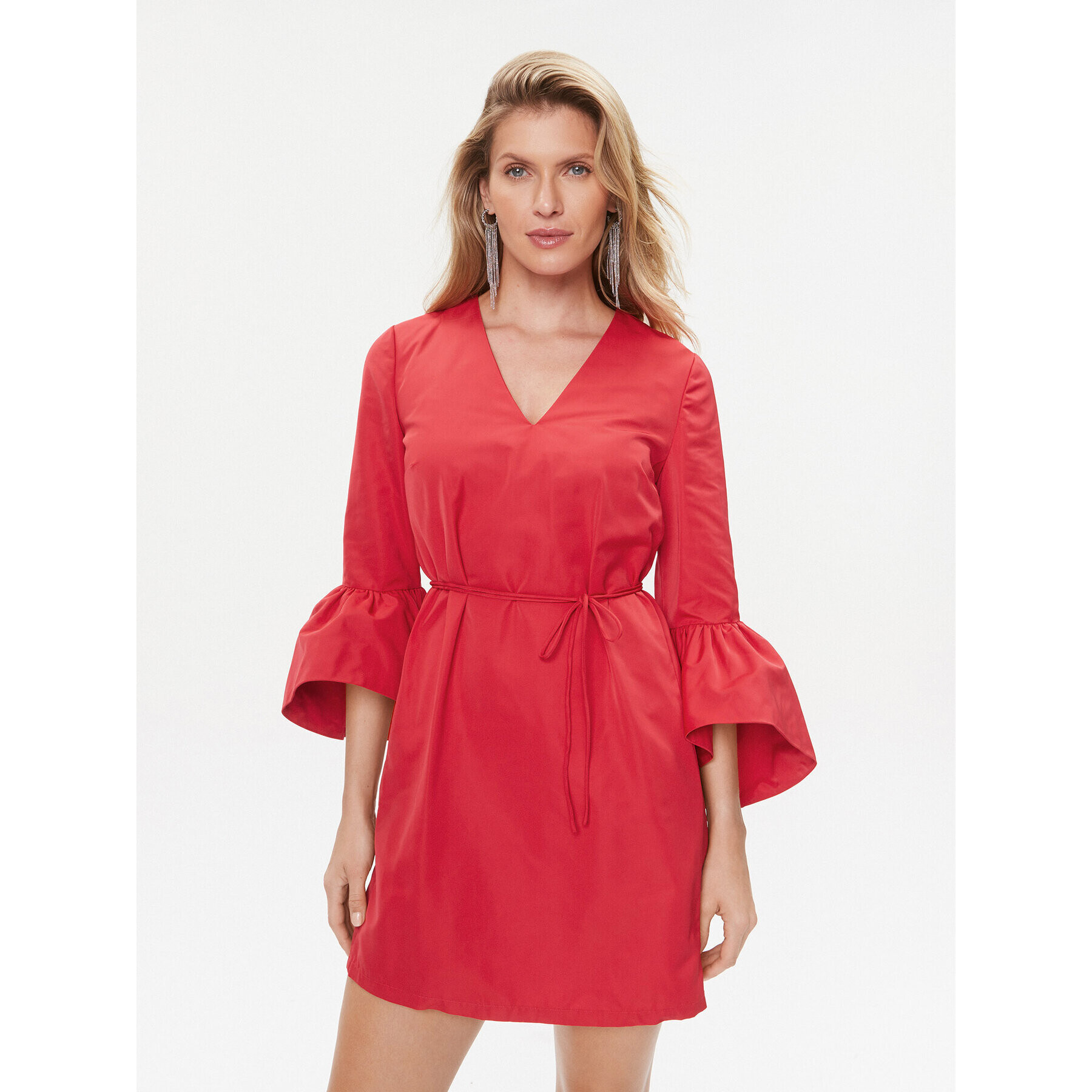 TWINSET Коктейлна рокля 232TT2490 Червен Regular Fit - Pepit.bg
