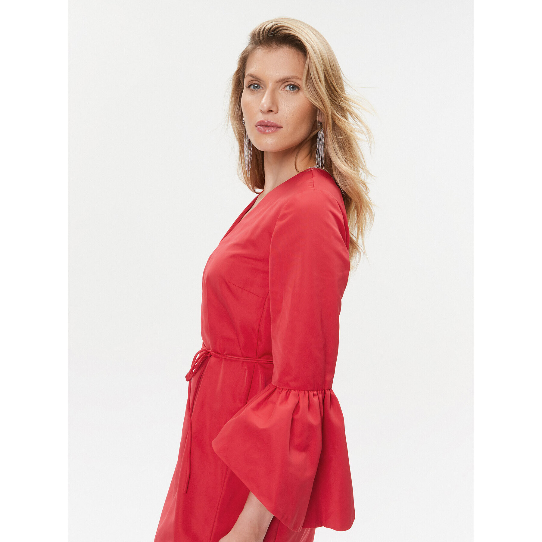 TWINSET Коктейлна рокля 232TT2490 Червен Regular Fit - Pepit.bg