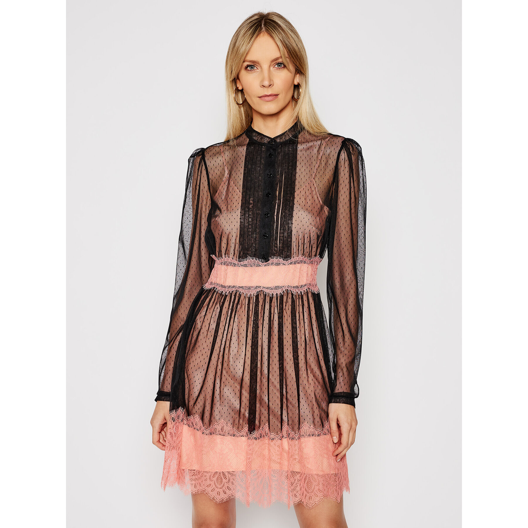 TWINSET Коктейлна рокля 202TP2201 Черен Refular Fit - Pepit.bg