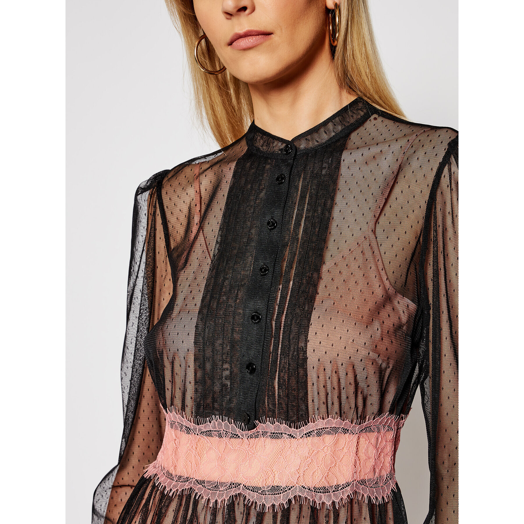 TWINSET Коктейлна рокля 202TP2201 Черен Refular Fit - Pepit.bg