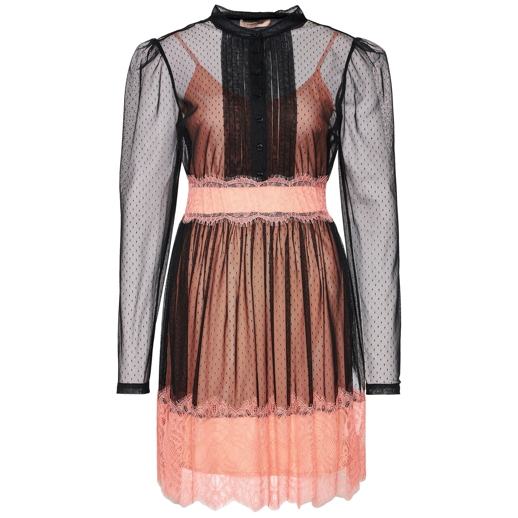 TWINSET Коктейлна рокля 202TP2201 Черен Refular Fit - Pepit.bg
