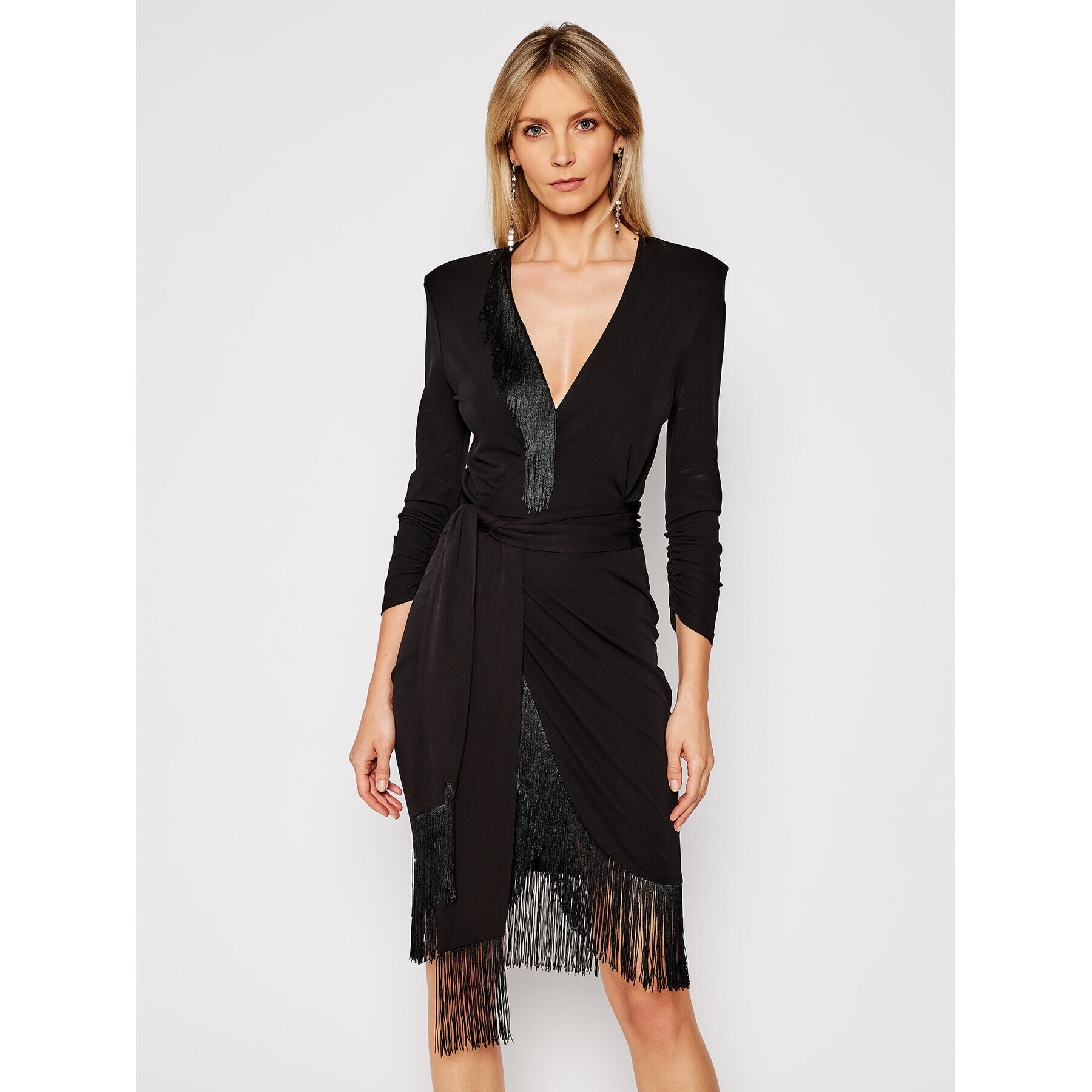 TWINSET Коктейлна рокля 202TP2402 Черен Regular Fit - Pepit.bg