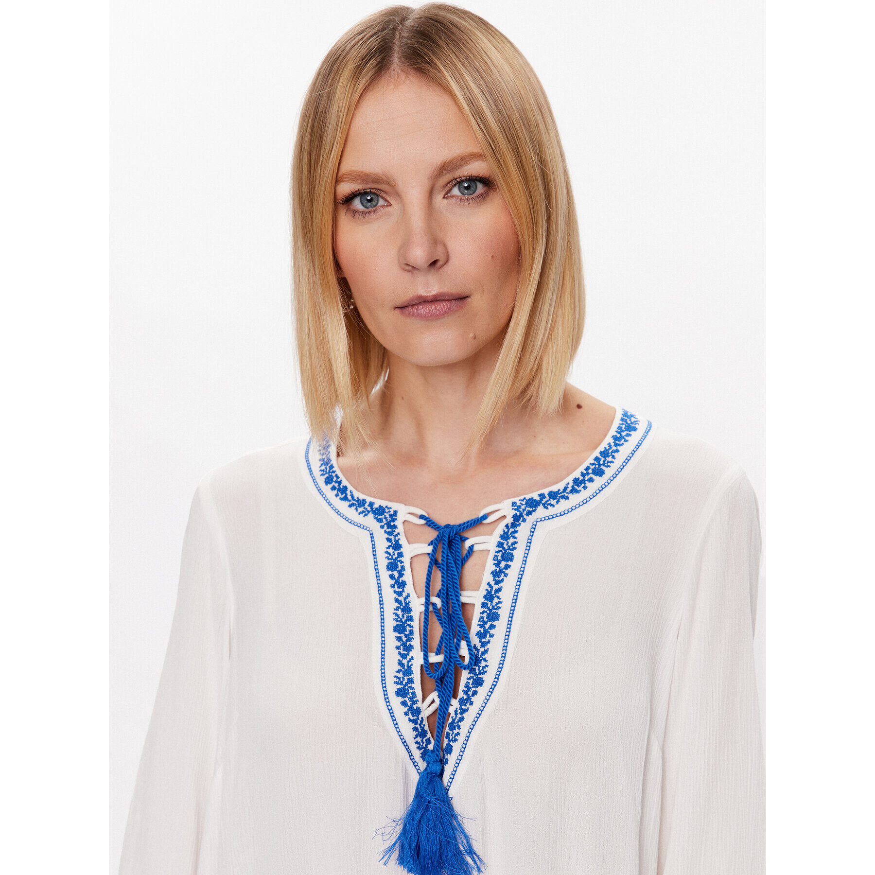 TWINSET Лятна рокля 231LM2TAA Бял Regular Fit - Pepit.bg