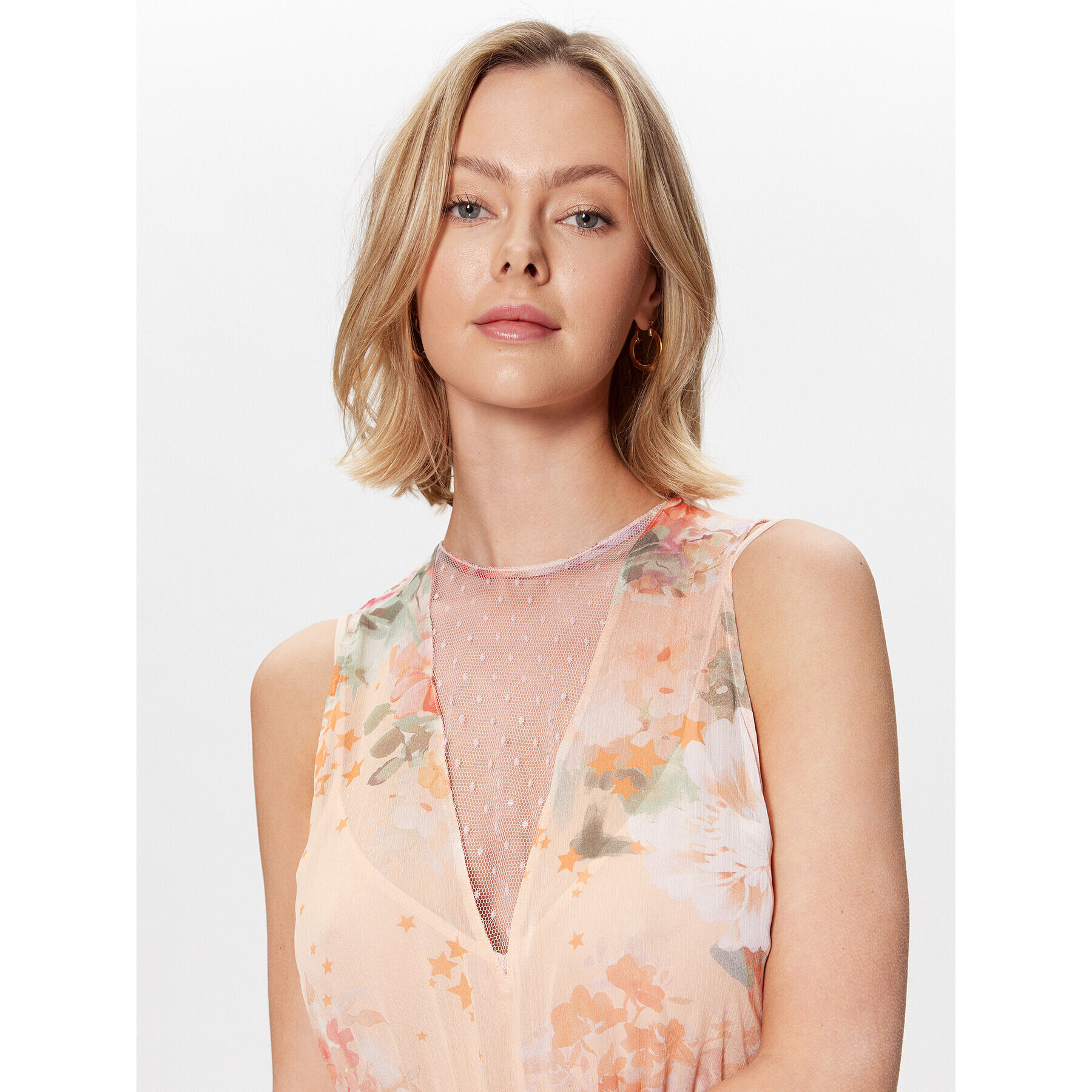 TWINSET Лятна рокля 231TP2730 Оранжев Regular Fit - Pepit.bg