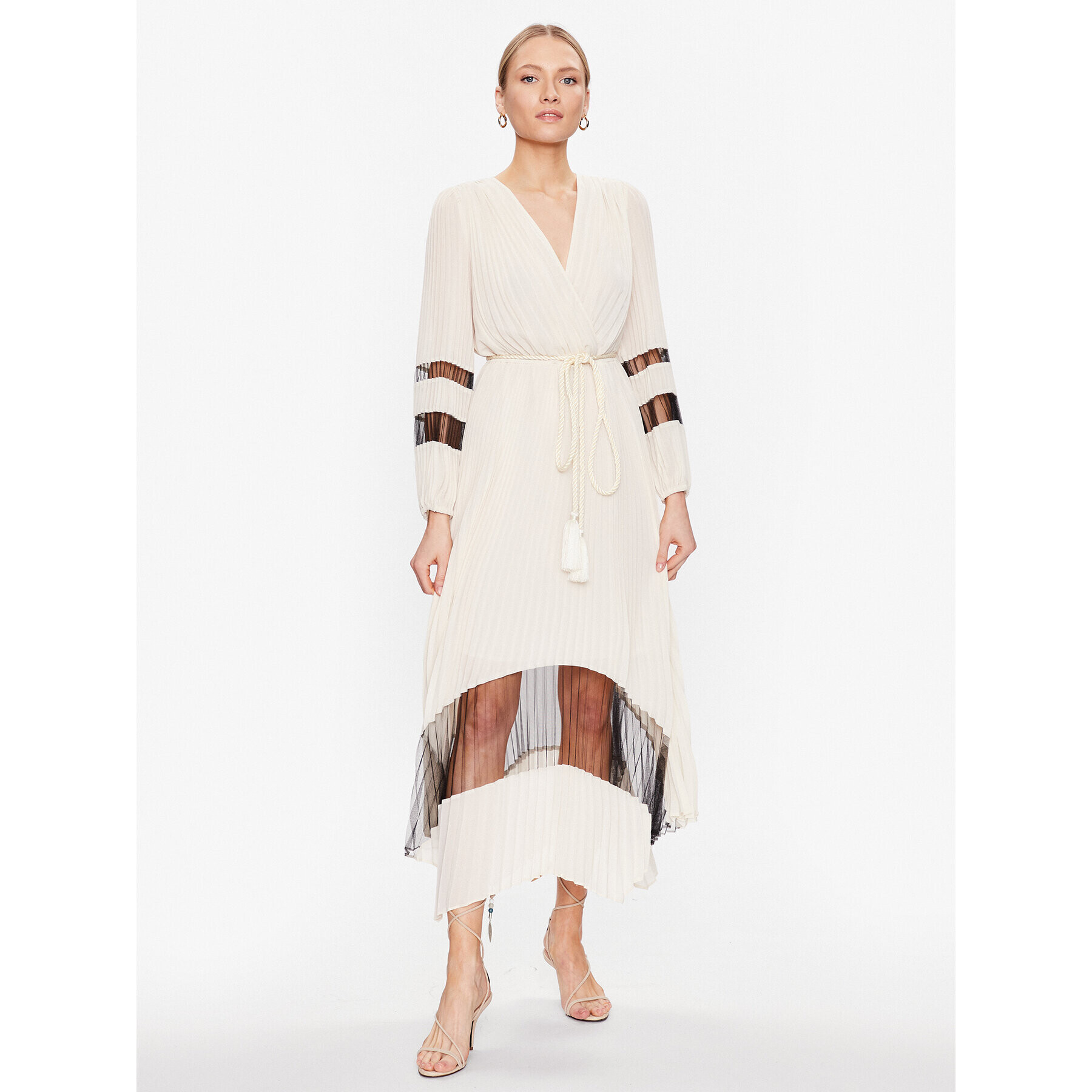 TWINSET Лятна рокля 231TT2020 Екрю Regular Fit - Pepit.bg