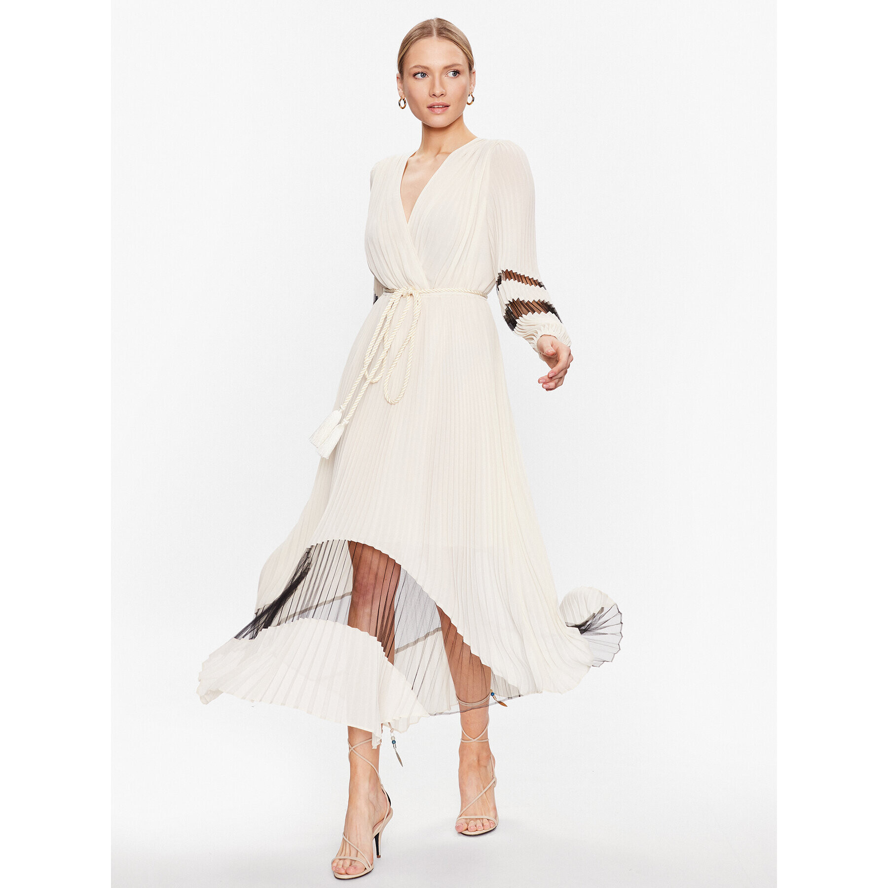TWINSET Лятна рокля 231TT2020 Екрю Regular Fit - Pepit.bg
